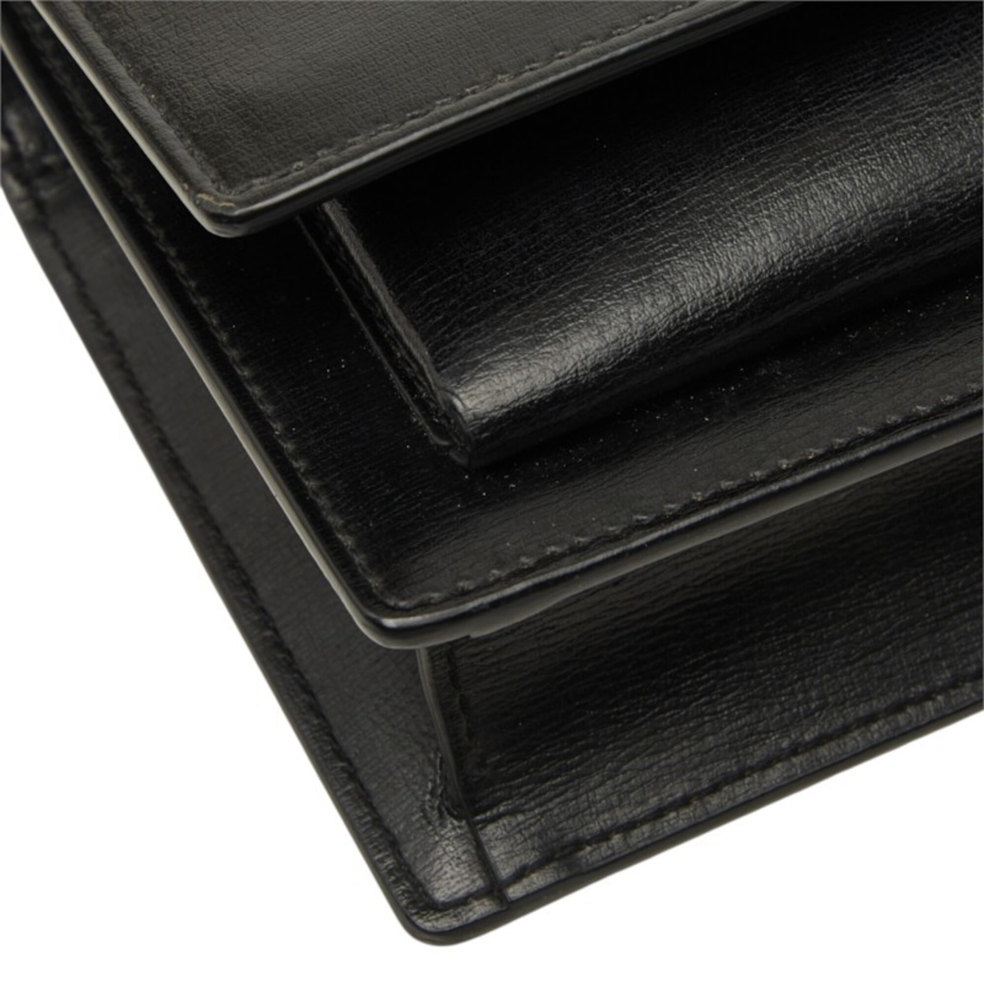 Saint Laurent Black Leather Shoulder Bag (Pre-Owned)