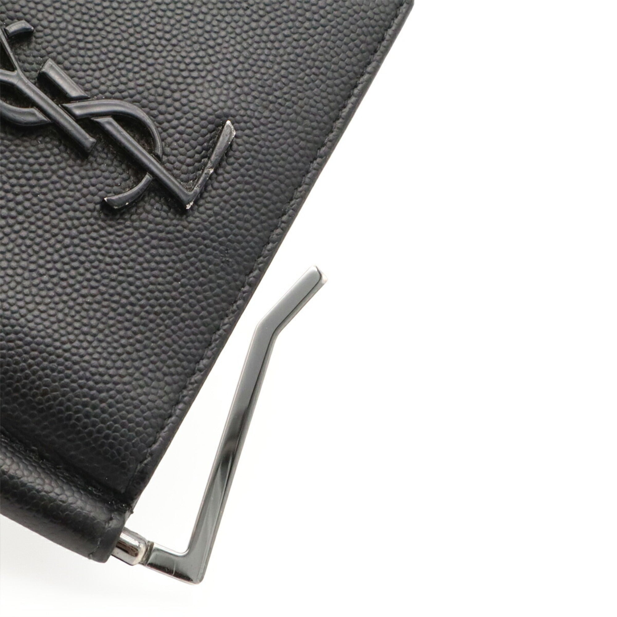 Yves Saint Laurent Black Leather Bill Wallet (Bi-Fold) (Pre-Owned)
