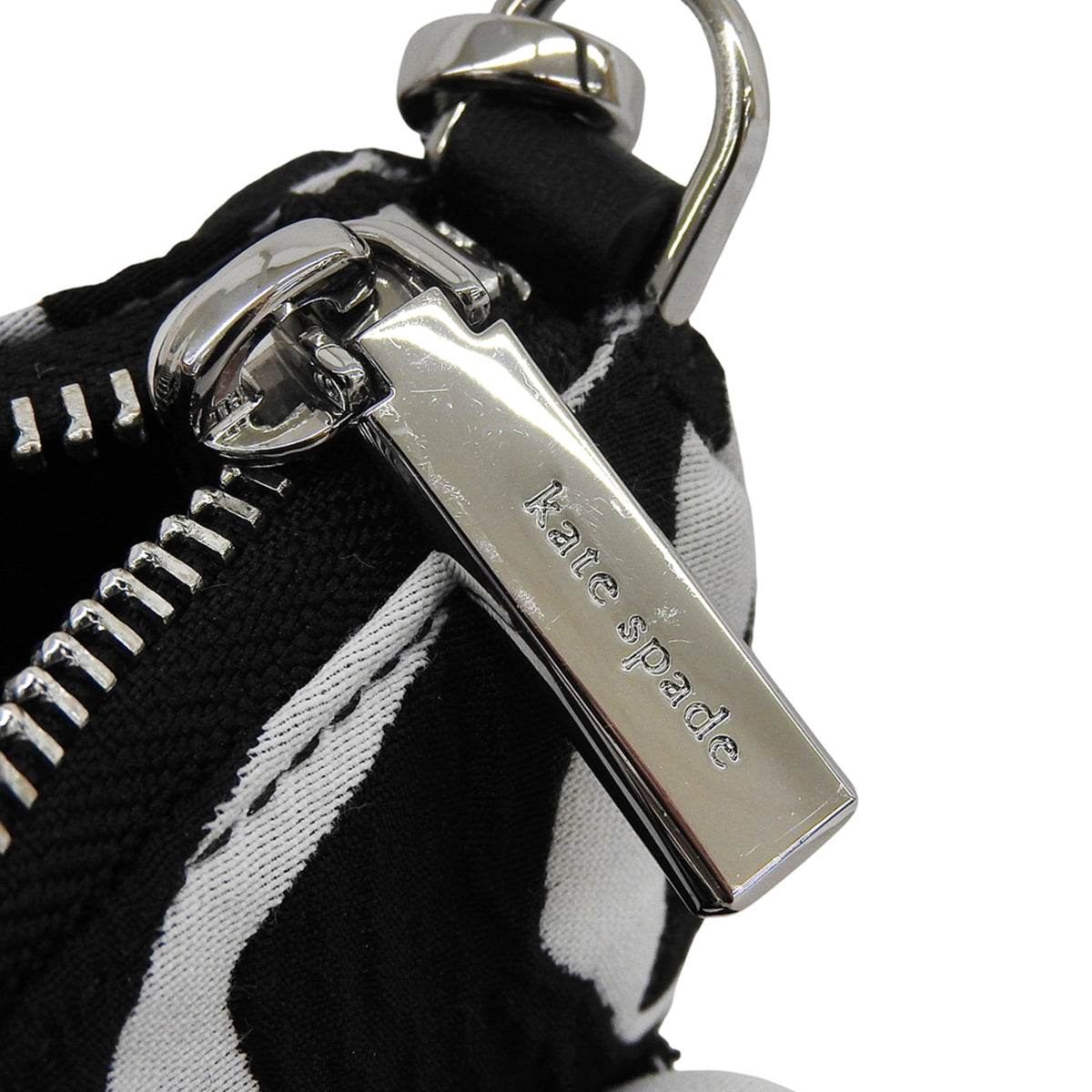 Kate Spade Black White Canvas Crossbody Bag Shoulder Bag (Pre-Owned)