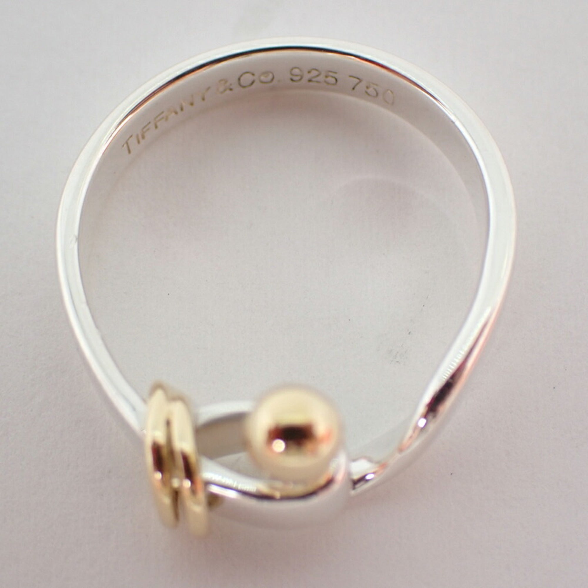 Tiffany Yellow Gold (18K) Sterling Silver 925 Band Ring (Pre-Owned)