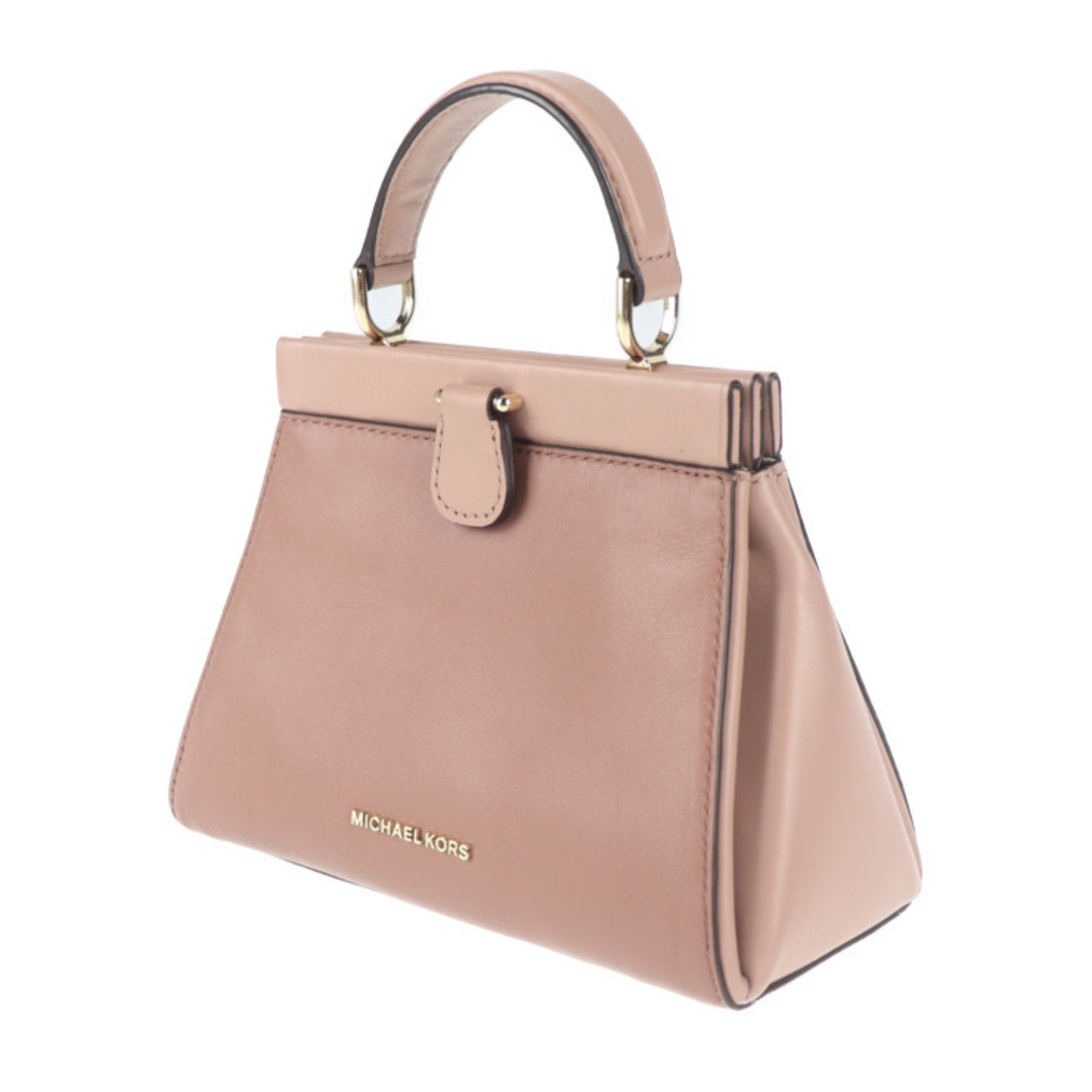 Michael Kors Pink Beige Handbag Shopping Bag Shoulder Bag Tote Bag (Pre-Owned)