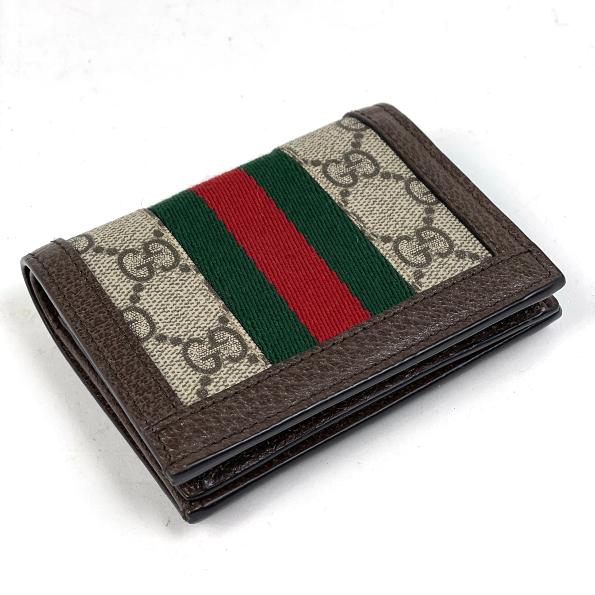 Gucci Beige Brown Coated Canvas Wallet (Bi-Fold) (Pre-Owned)