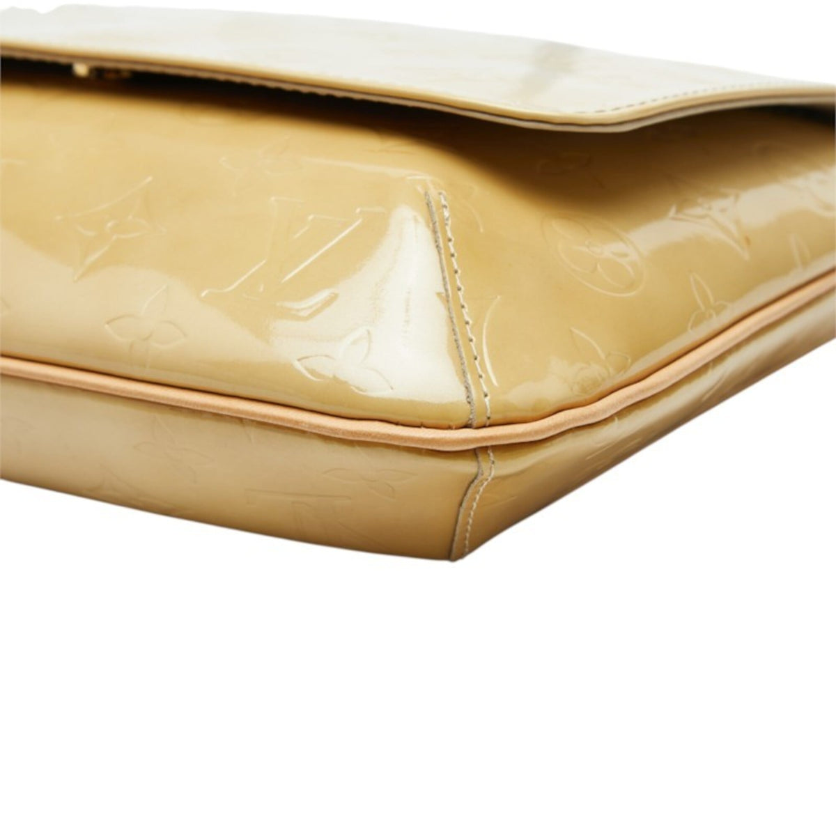 Louis Vuitton Monogram Vernis Beige Patent Leather Shoulder Bag (Pre-Owned)