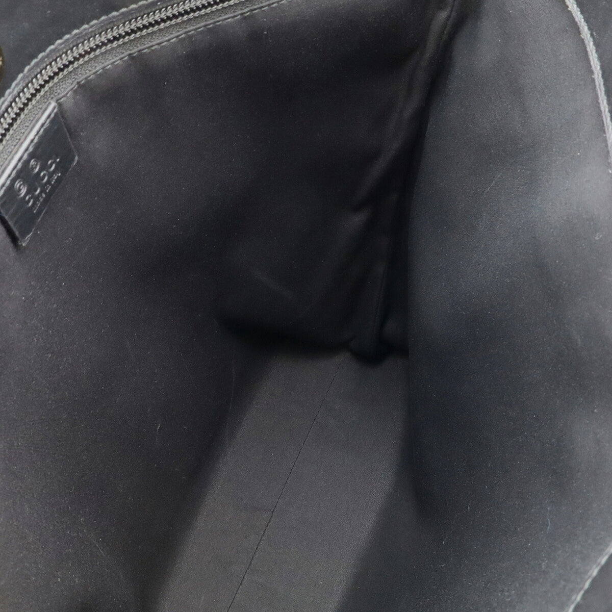 Gucci Guccissima Black Gg Leather Handbag Shoulder Bag Tote Bag (Pre-Owned)