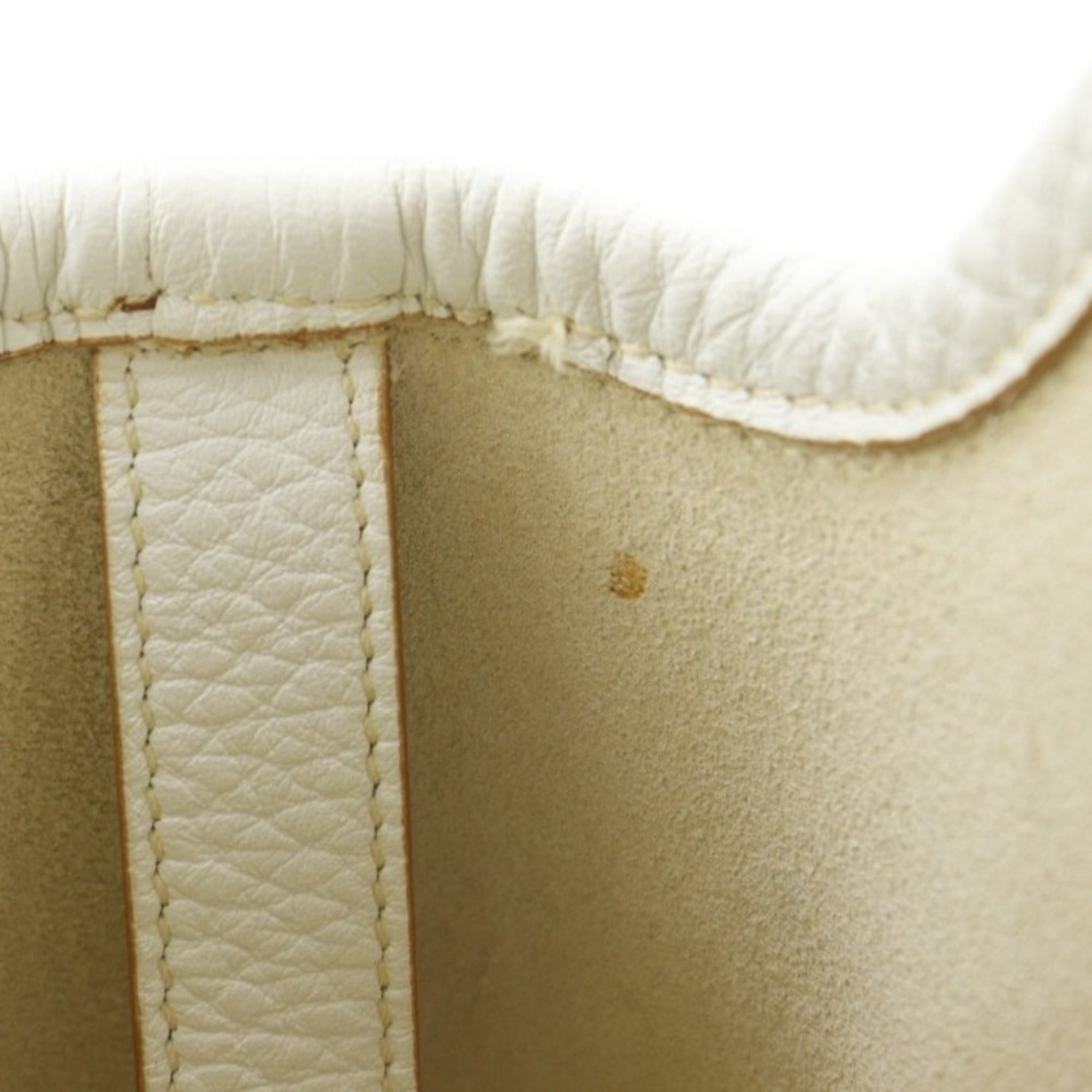 Salvatore Ferragamo White Leather Tote Bag (Pre-Owned)