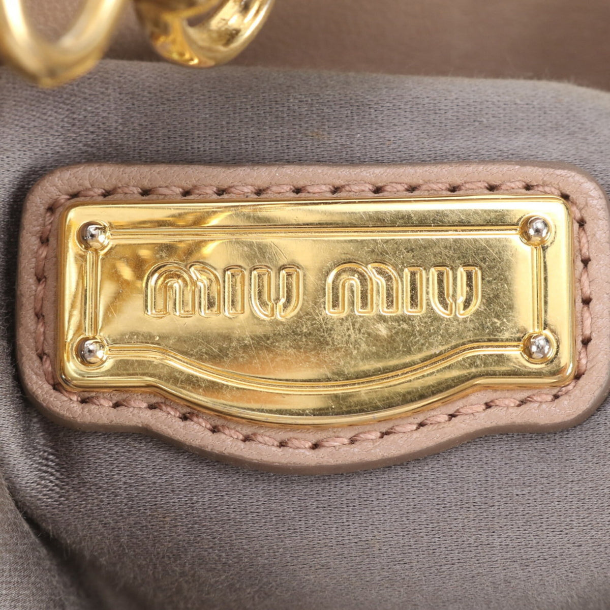 Miu Miu Pink Leather Handbag Shoulder Bag Tote Bag (Pre-Owned)