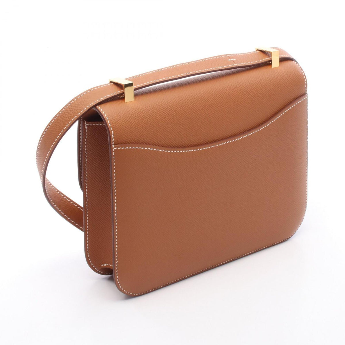 Hermes Brown Epsom Leather Handbag Shoulder Bag (Pre-Owned)