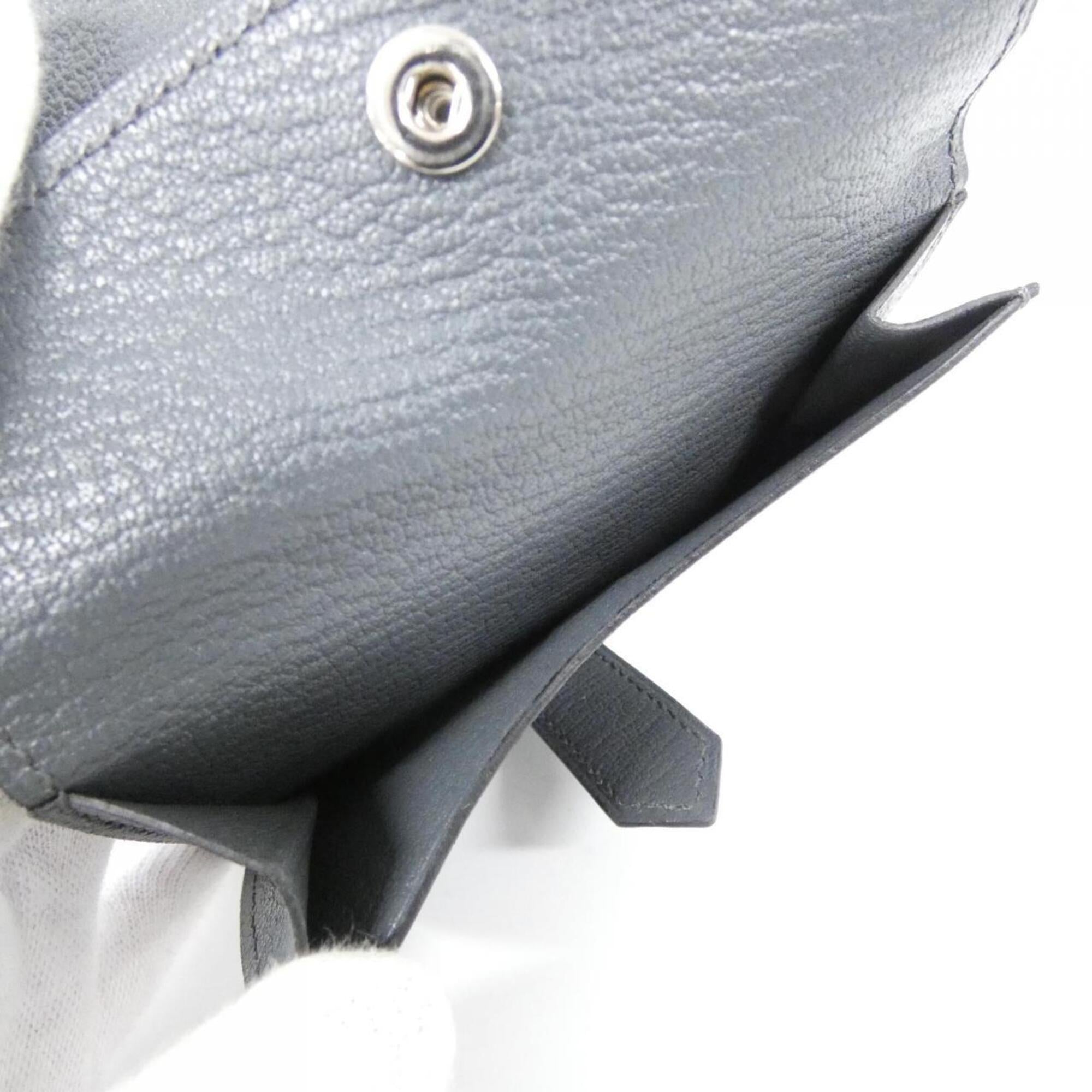 Hermes Gray Chevre Leather Wallet (Bi-Fold) (Pre-Owned)