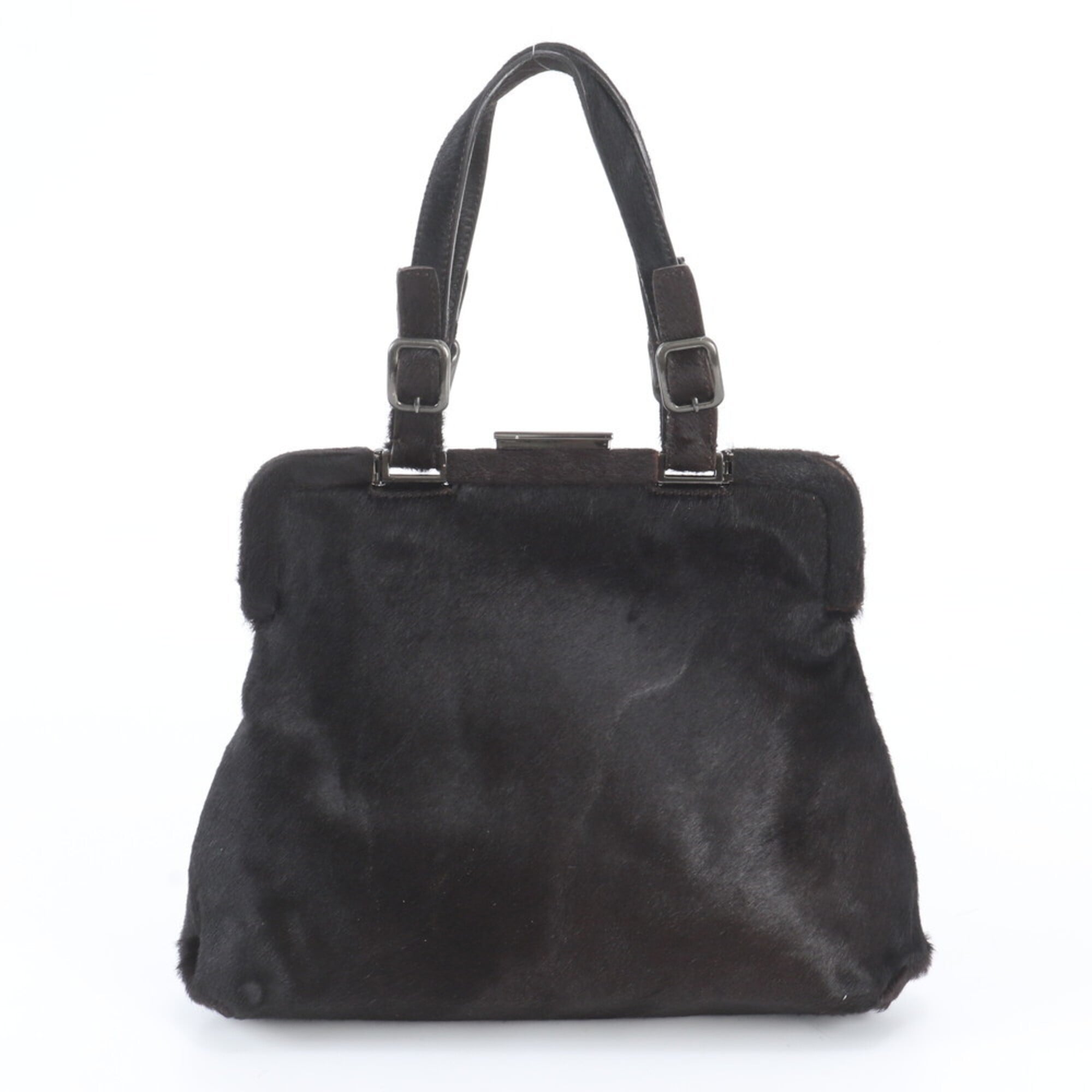 Prada Brown Leather Handbag Tote Bag (Pre-Owned)