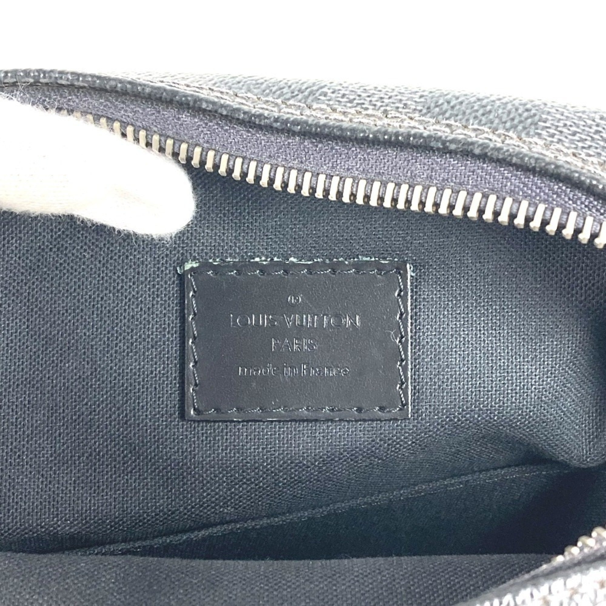 Louis Vuitton Black Damier Graphite Damier Graphite Pochette Shoulder Bag (Pre-Owned)