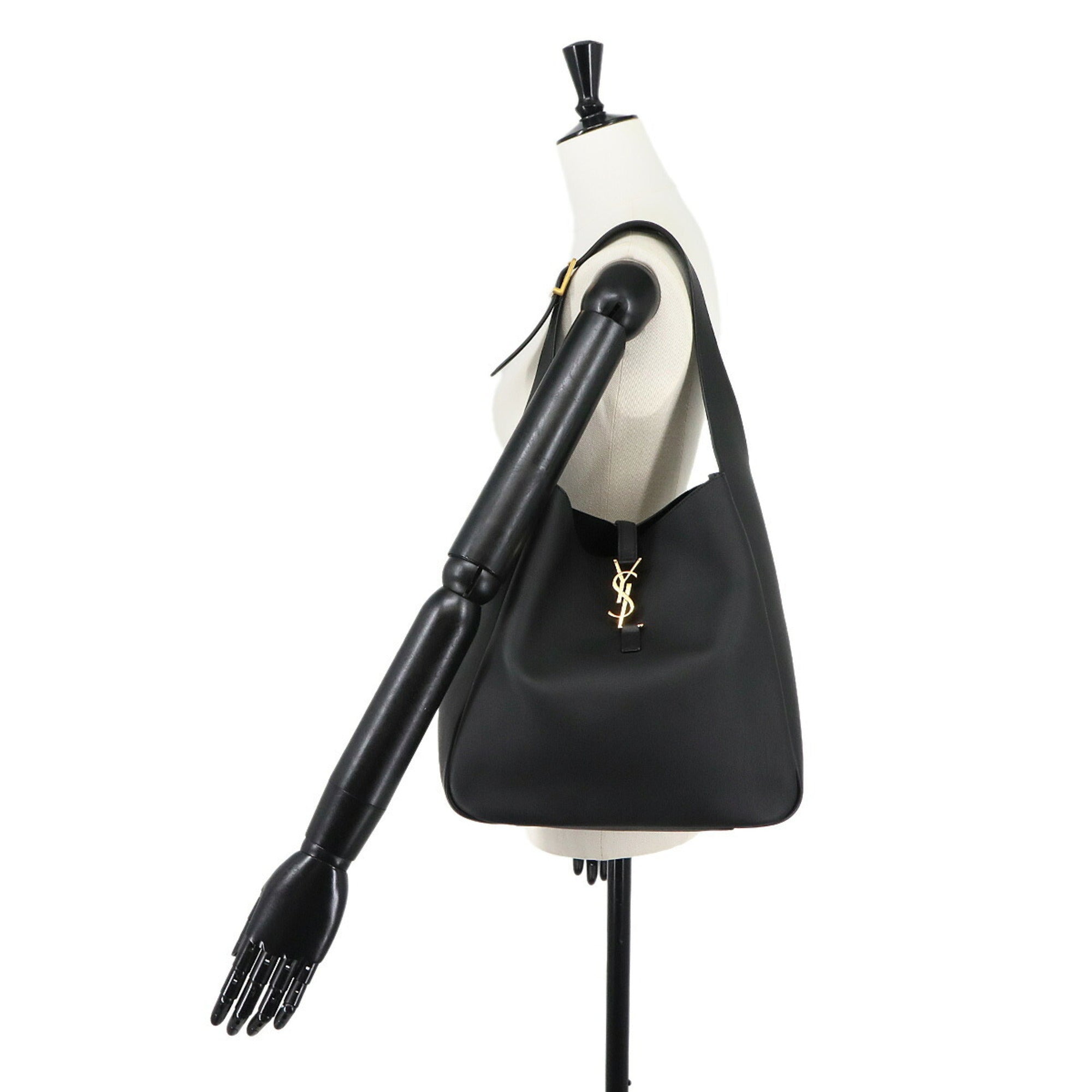Saint Laurent Black Leather Handbag Shoulder Bag (Pre-Owned)