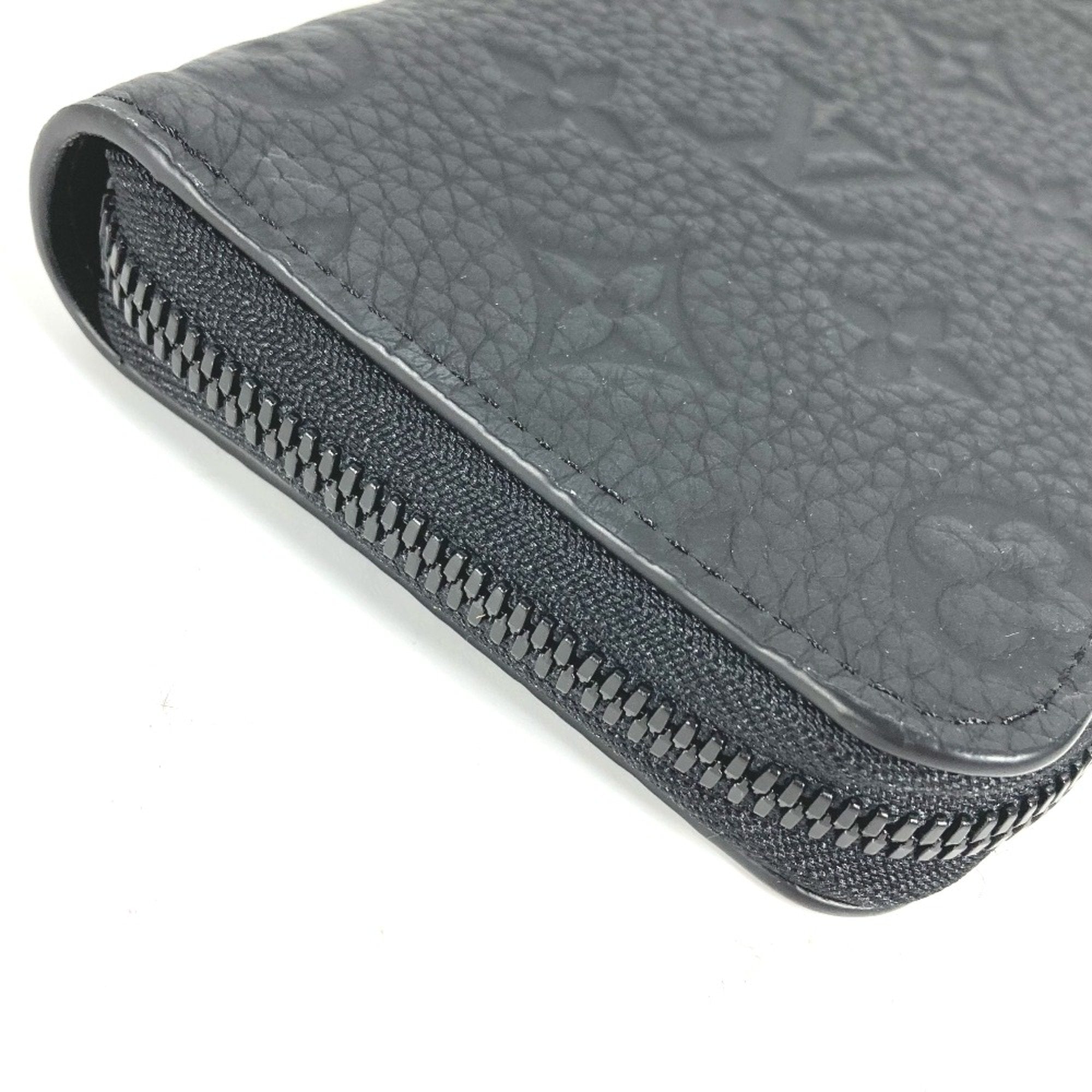 Louis Vuitton Black Leather Long Wallet (Bi-Fold) (Pre-Owned)