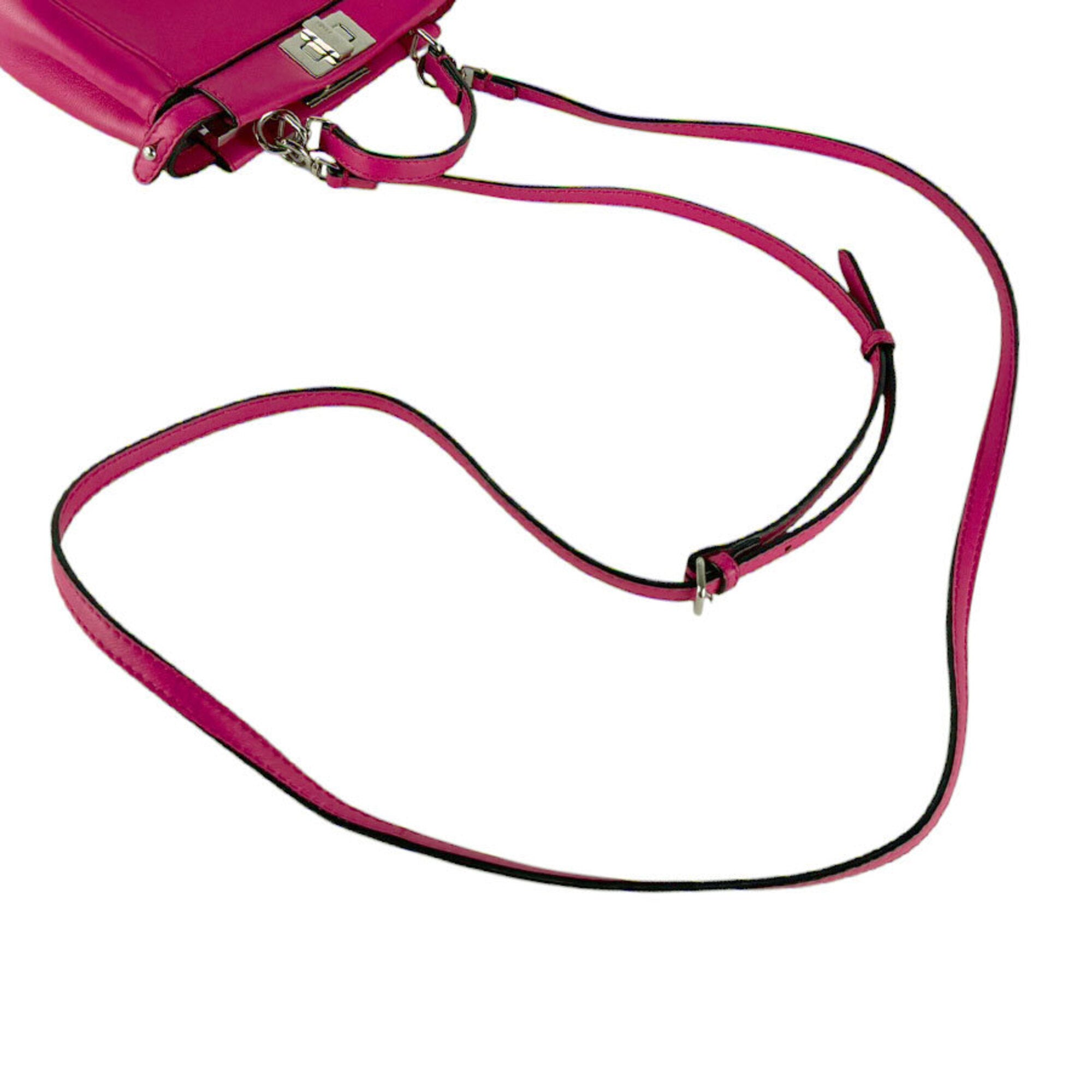 Fendi Pink Leather Shoulder Bag (Pre-Owned)
