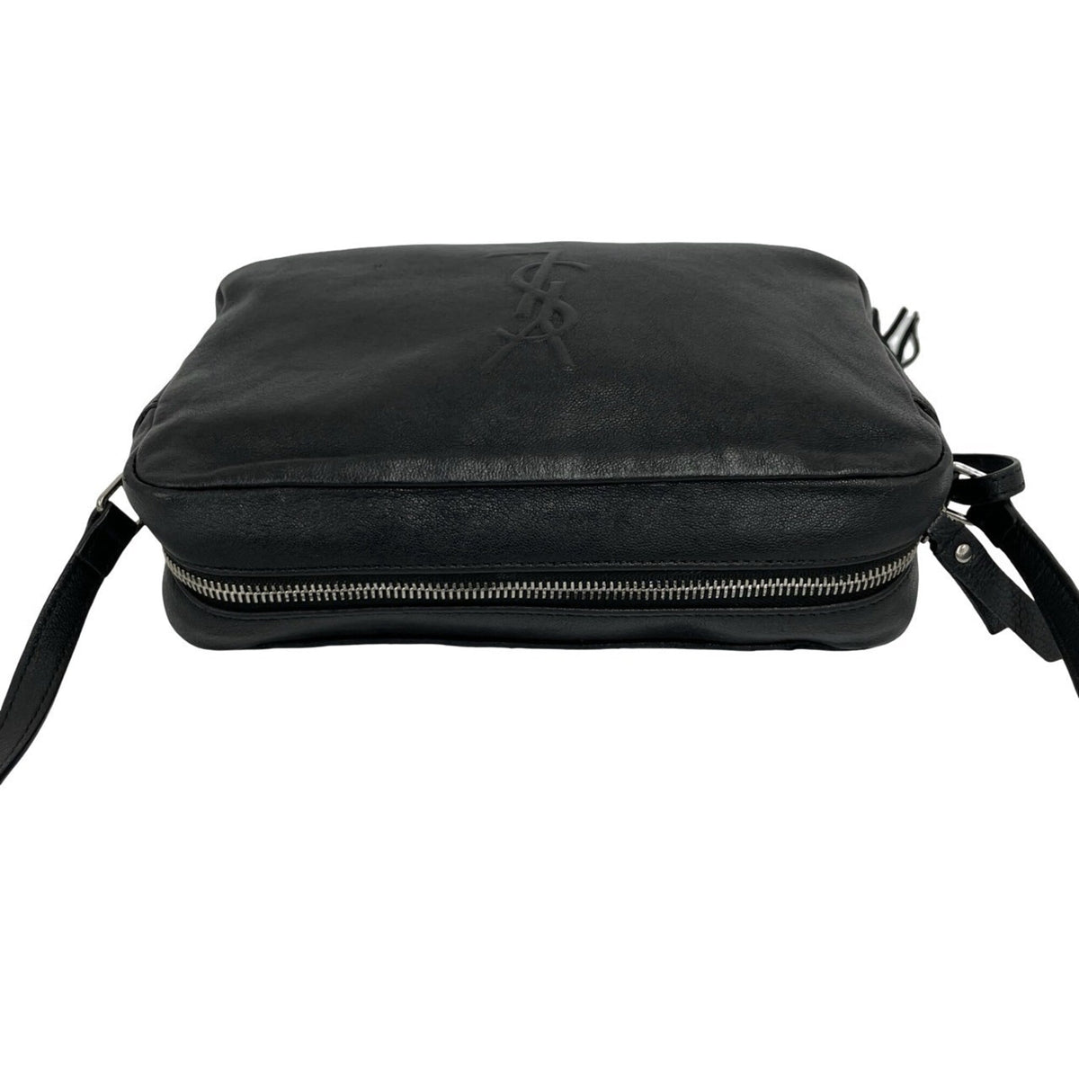 Saint Laurent Black Leather Pochette Shoulder Bag (Pre-Owned)