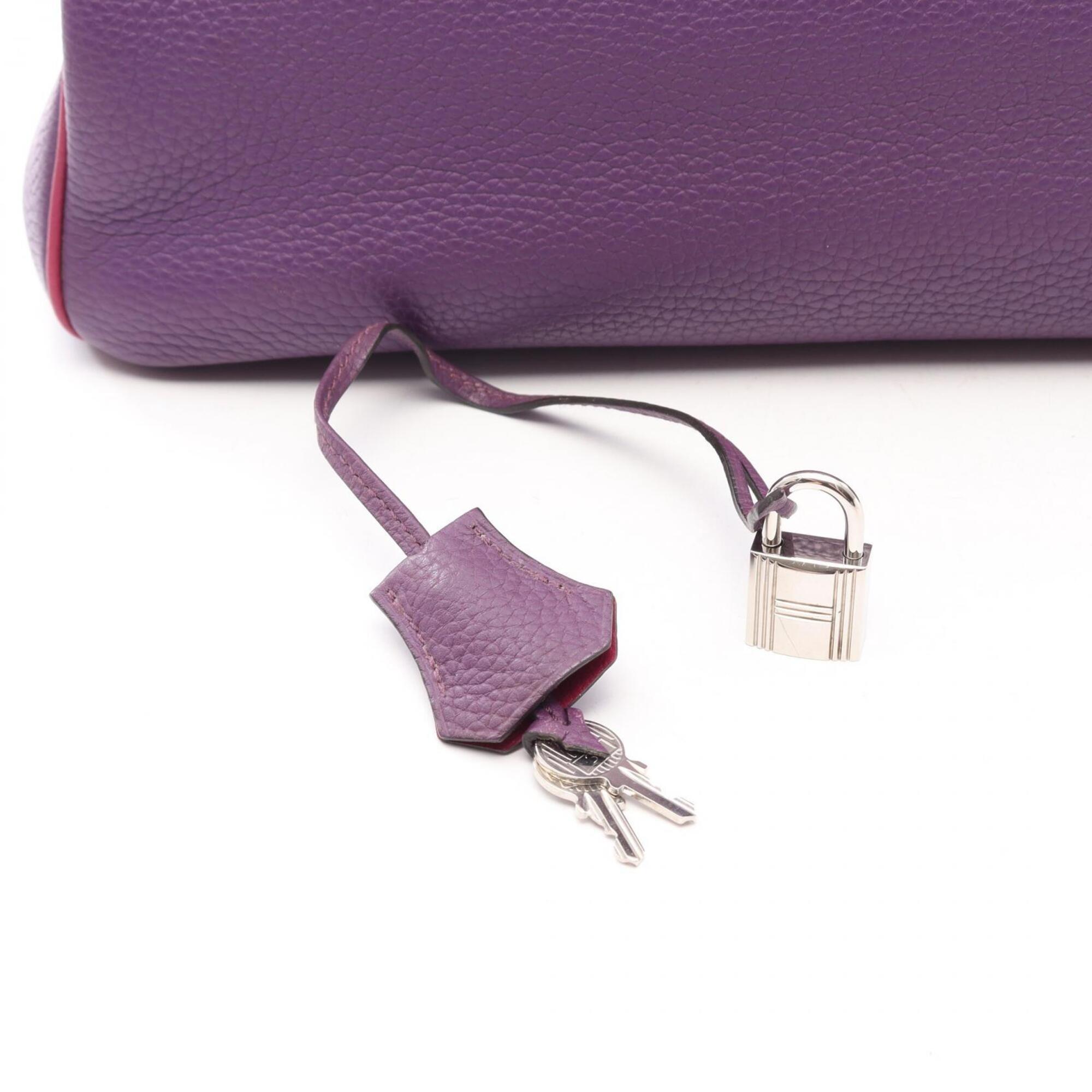 Hermes Anemone Pink Purple Tosca Togo Leather Handbag (Pre-Owned)
