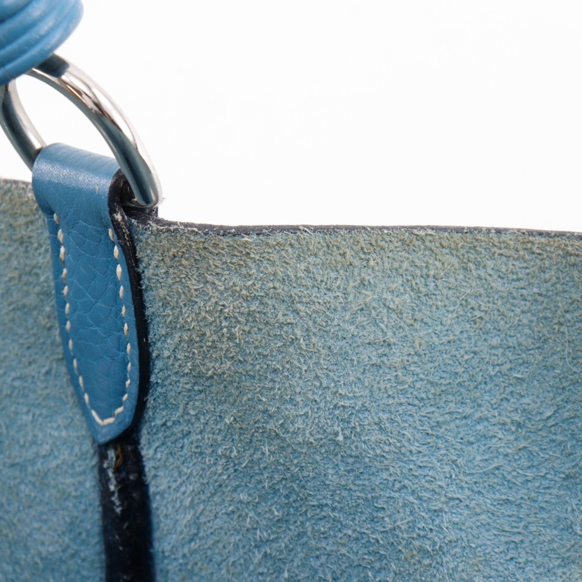 Hermes Blue Blue Jean Taurillon Clemence Leather Shoulder Bag (Pre-Owned)