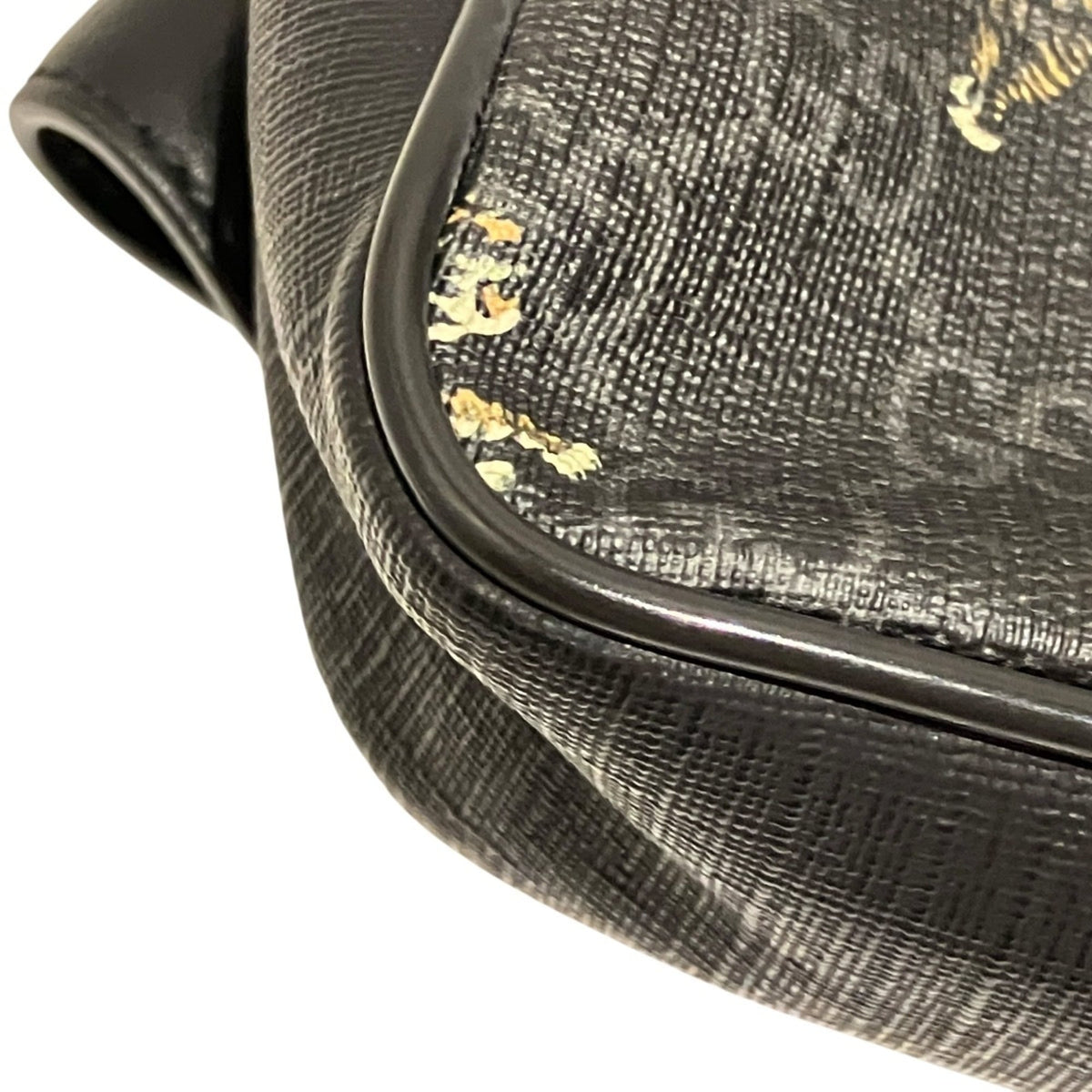 Gucci Black Canvas Leather Sling Bag (Pre-Owned)