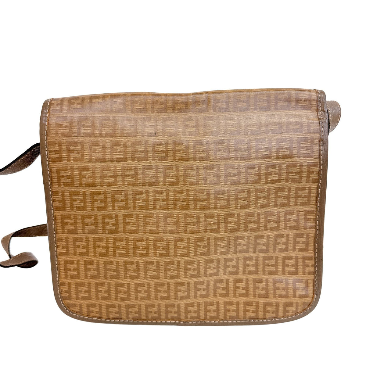 Fendi Beige Pvc Pochette Shoulder Bag (Pre-Owned)
