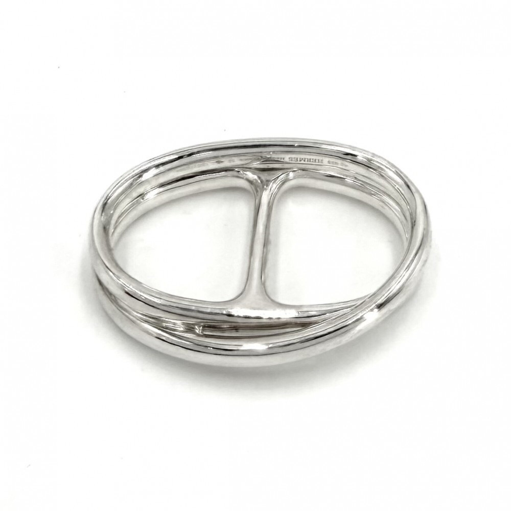 Hermes Silver 925 Band Ring (Pre-Owned)