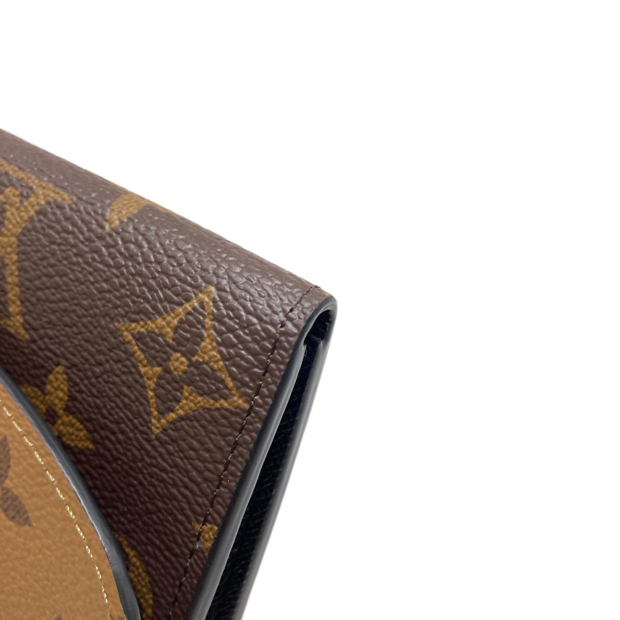 Louis Vuitton Brown Monogram Reverse Monogram Reverse Long Wallet (Bi-Fold) (Pre-Owned)