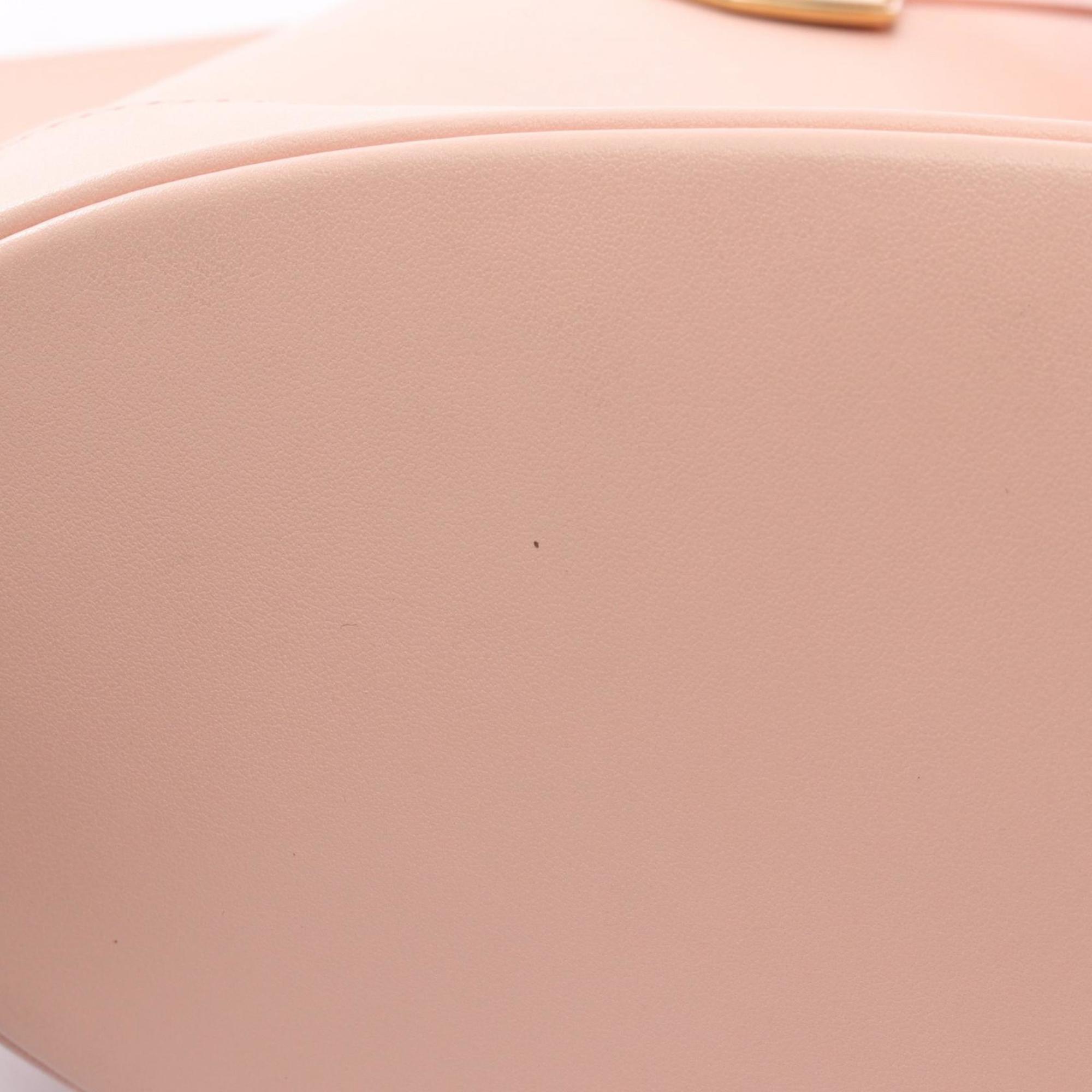 Salvatore Ferragamo Pink Leather Handbag Tote Bag (Pre-Owned)