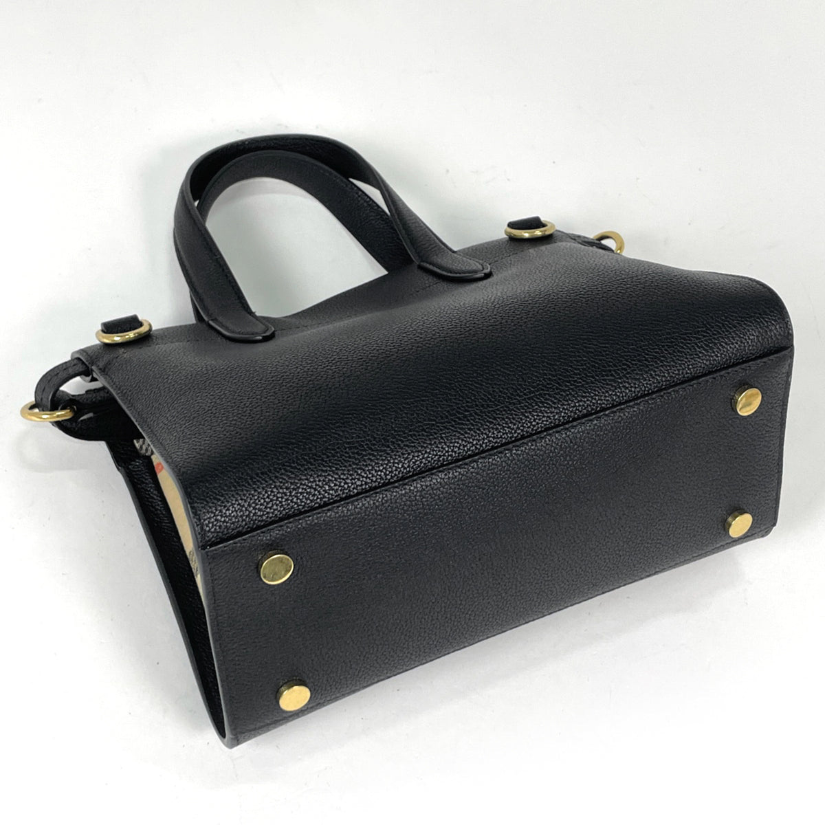 Burberry Black Leather Tote Bag (Pre-Owned)