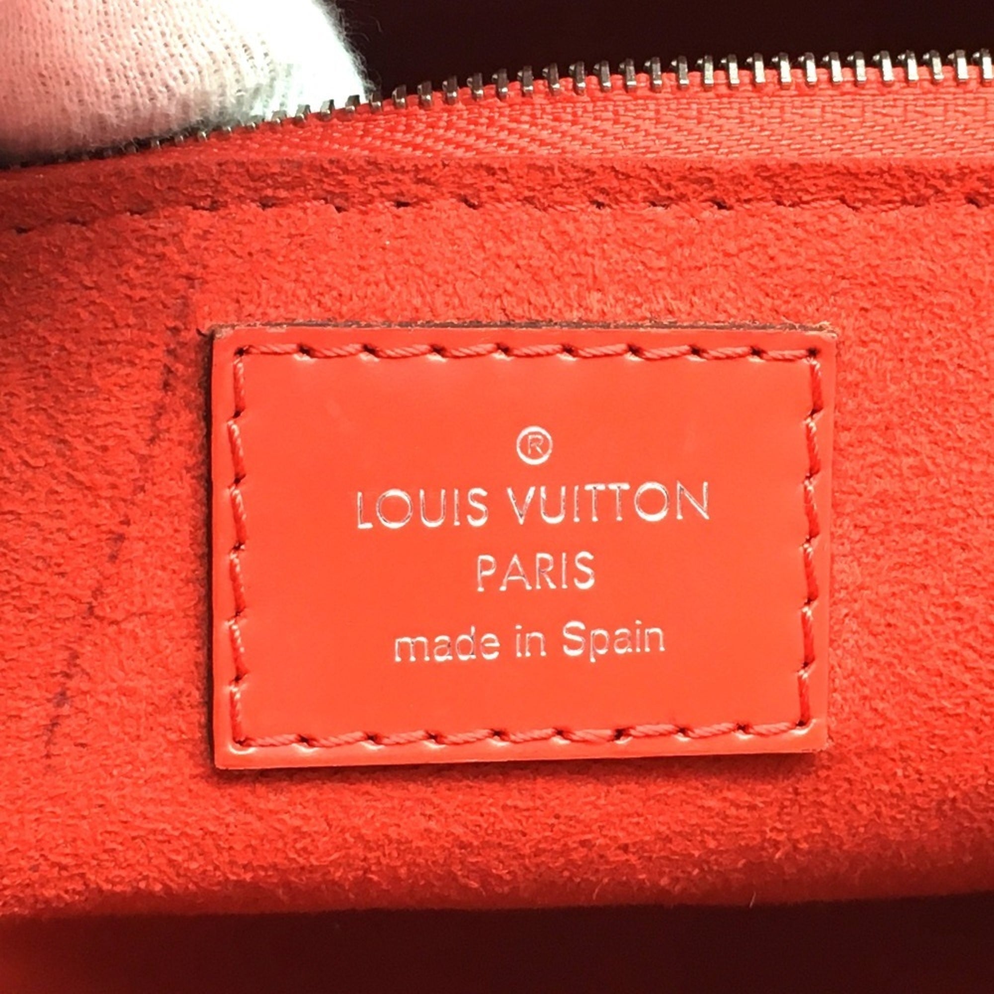 Louis Vuitton Castilian Red Red Color Epi Leather Handbag Shoulder Bag (Pre-Owned)