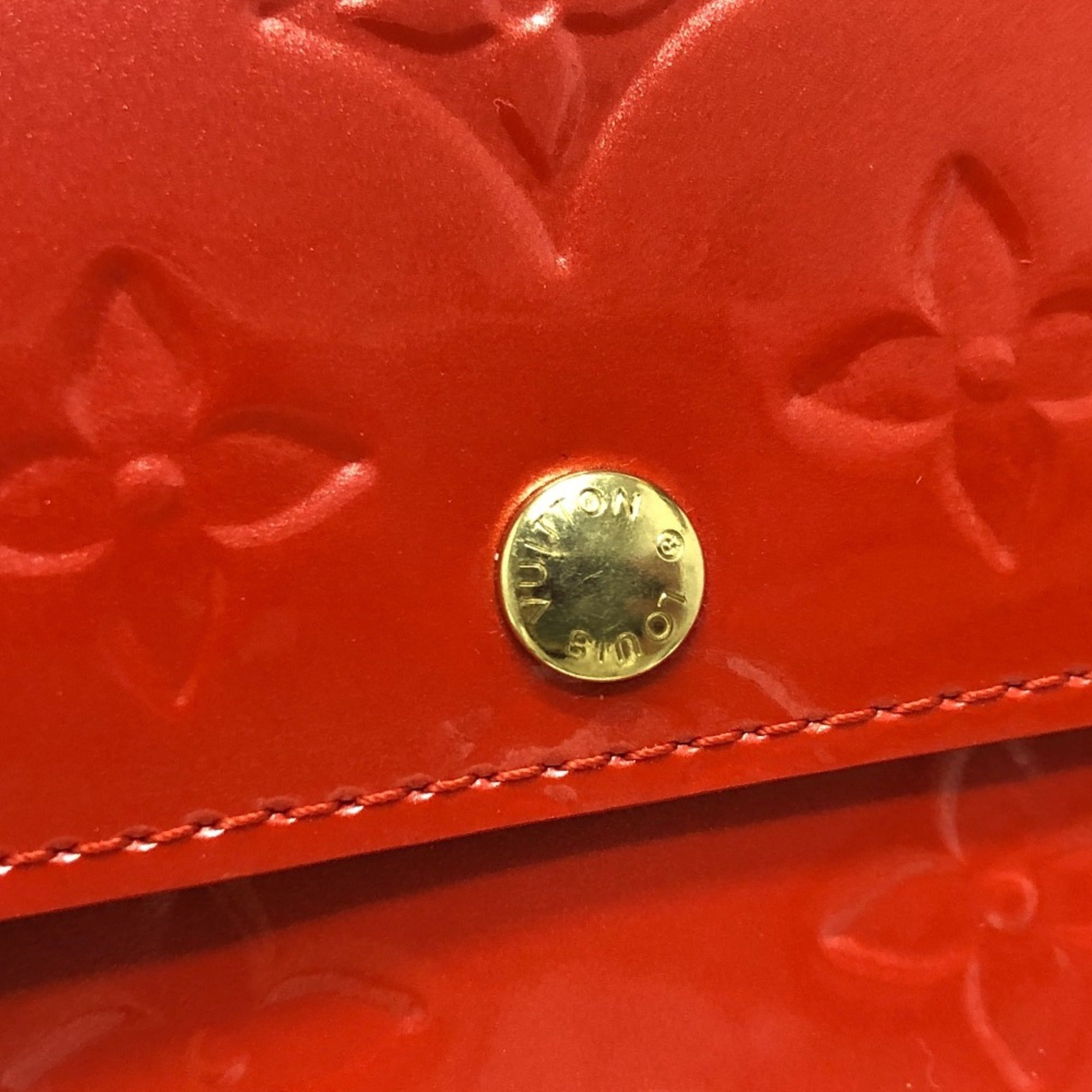 Louis Vuitton Orange Orange Sunset Monogram Vernis Long Wallet (Bi-Fold) (Pre-Owned)