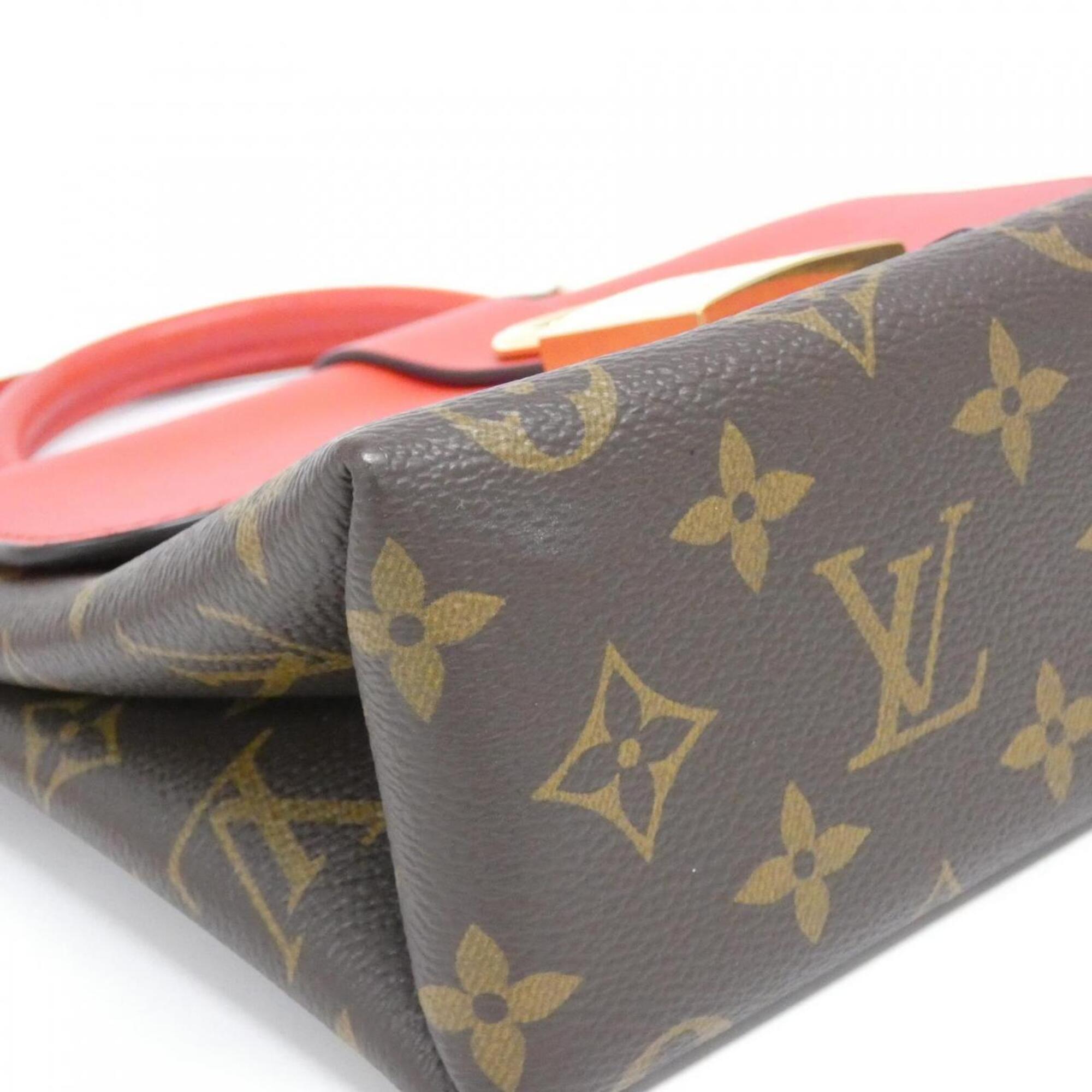 Louis Vuitton Coquelicots Marron Coated Canvas Leather Handbag (Pre-Owned)