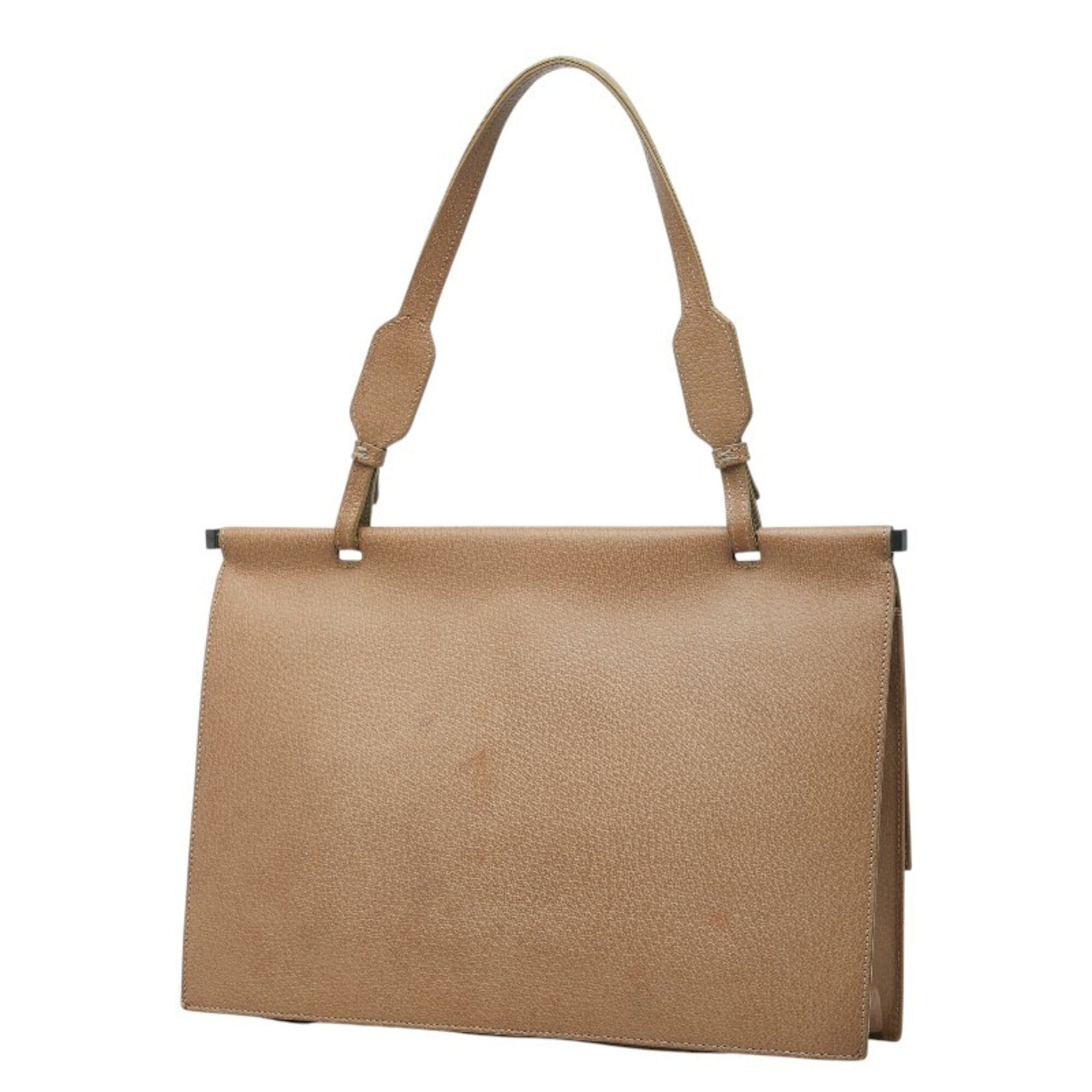 Gucci Beige Leather Handbag Shoulder Bag (Pre-Owned)
