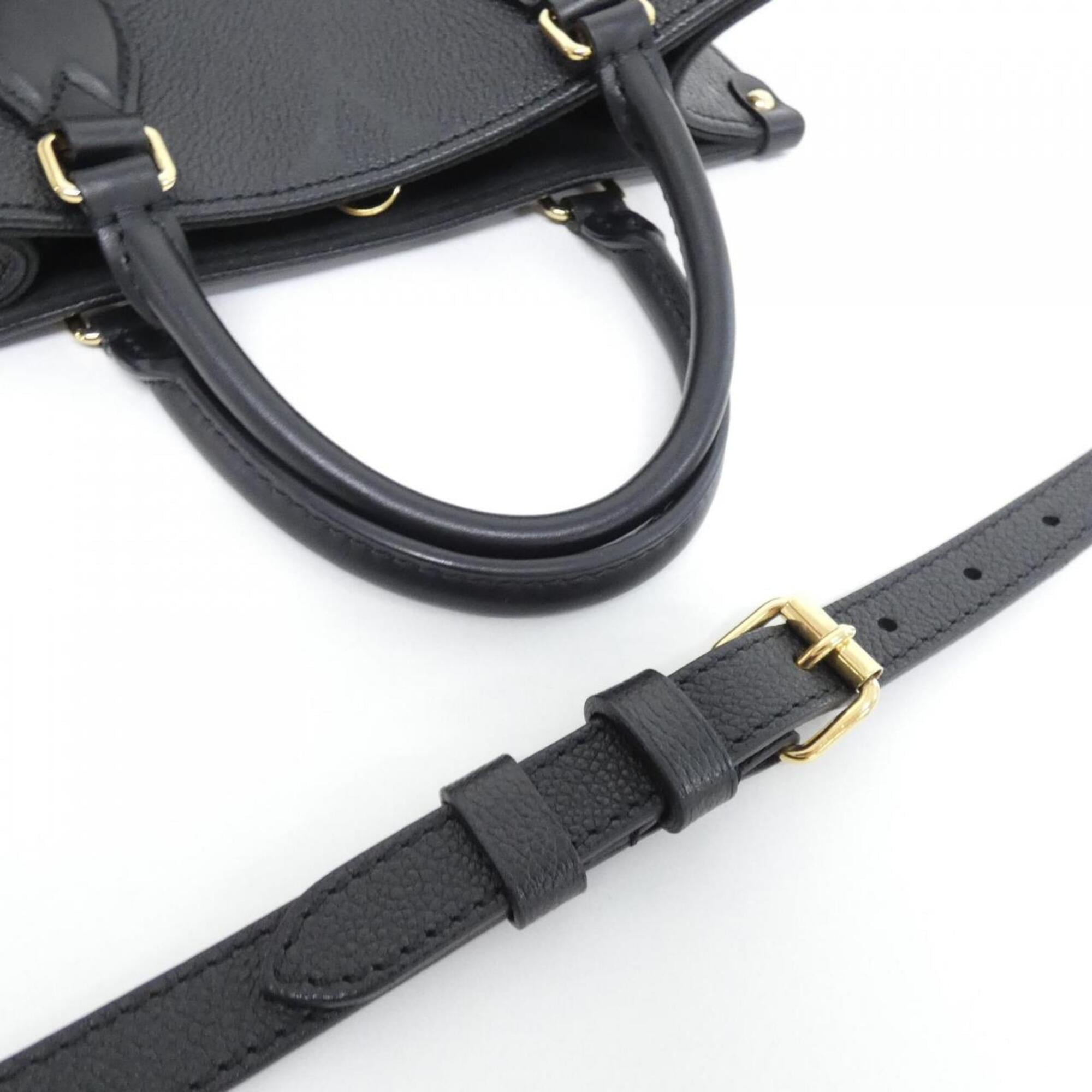 Louis Vuitton Black Leather Handbag (Pre-Owned)