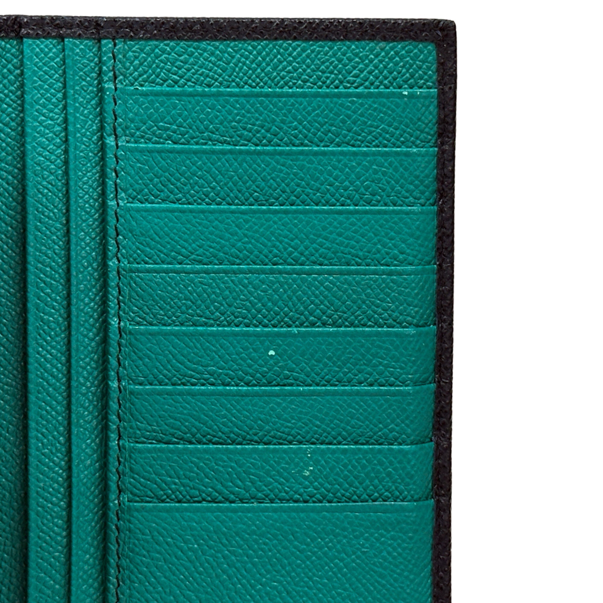 Bvlgari Green Navy Leather Wallet (Bi-Fold) (Pre-Owned)