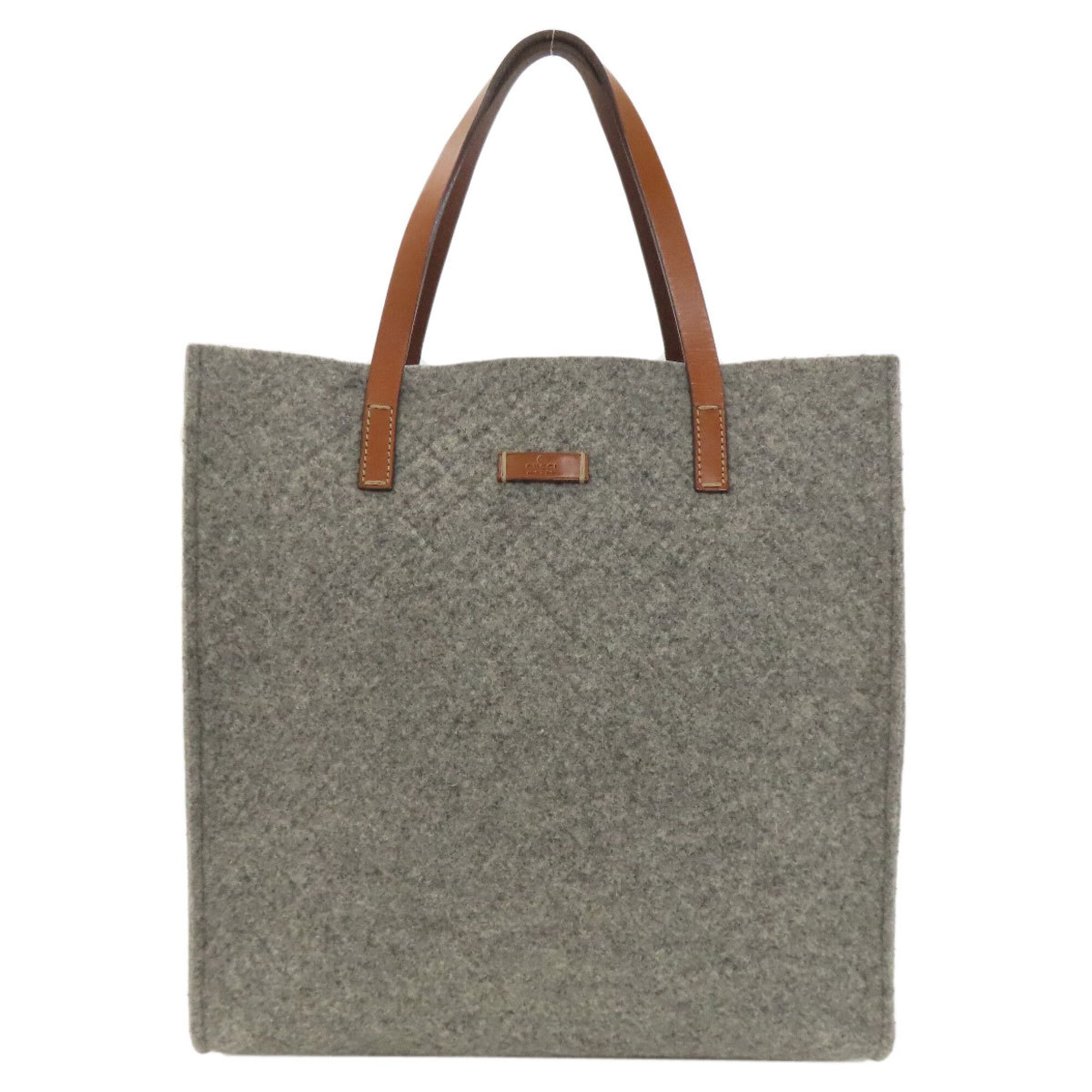 Gucci Gray Felt Tote Bag (Pre-Owned)