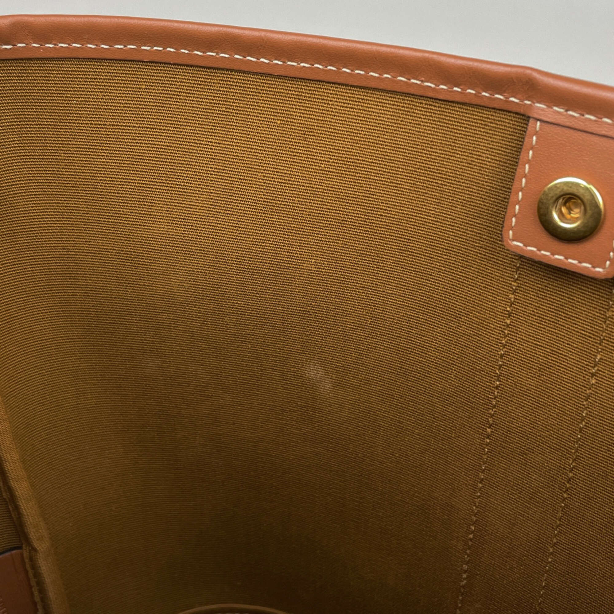 Celine Brown Coated Canvas Leather Shoulder Bag (Pre-Owned)
