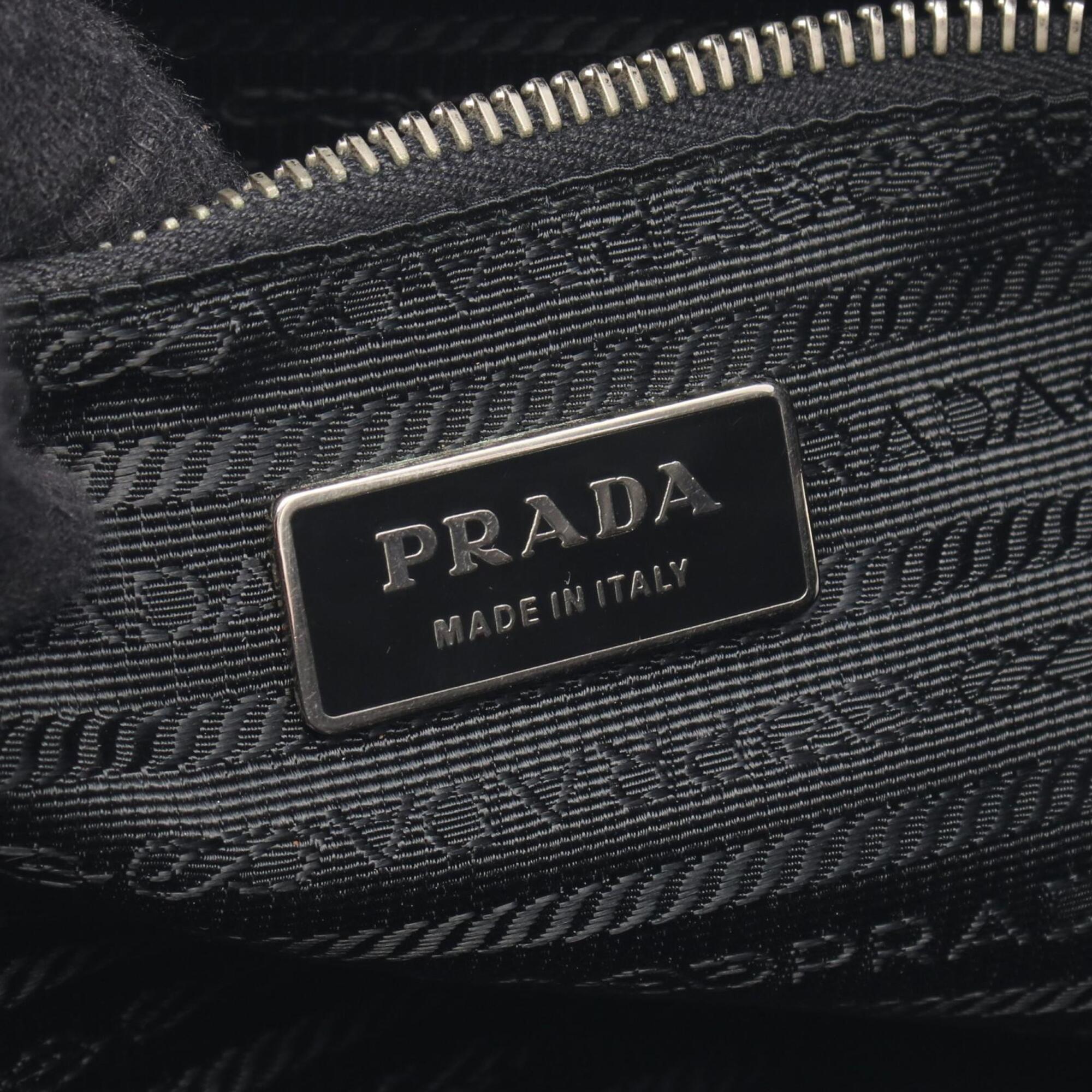 Prada Black Nylon Saffiano Handbag Tote Bag (Pre-Owned)