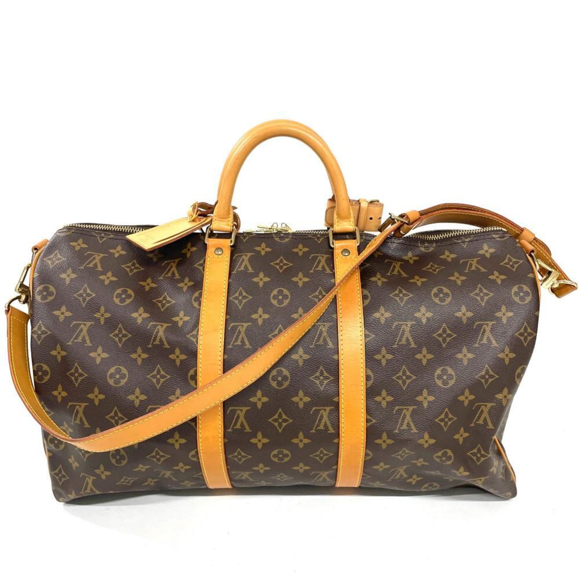 Louis Vuitton Brown Monogram Canvas Boston Bag (Pre-Owned)