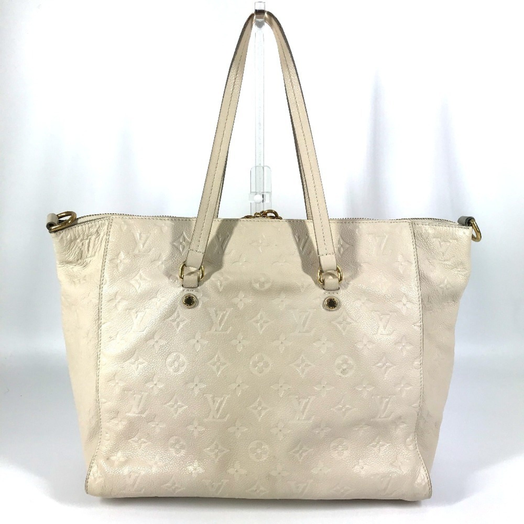 Louis Vuitton Neige White Monogram Empreinte Leather Shoulder Bag Tote Bag (Pre-Owned)