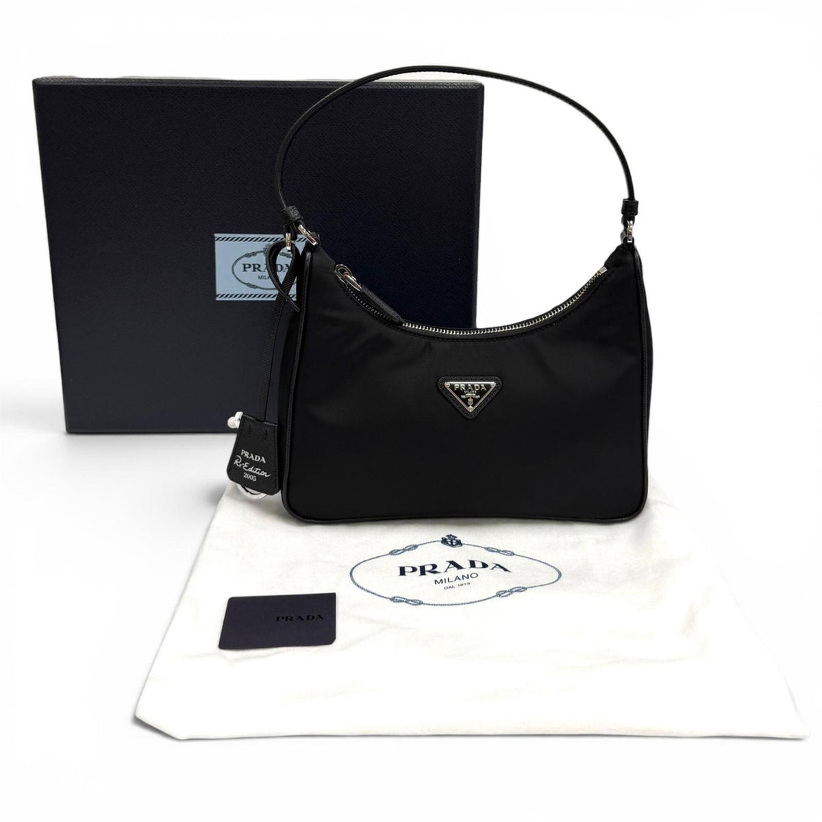 Prada Black Nylon Handbag (Pre-Owned)