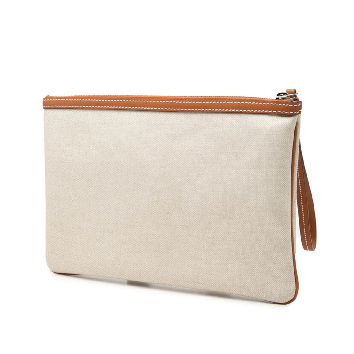Gucci Brown Ivory Canvas Leather Pvc Clutch Bag (Pre-Owned)