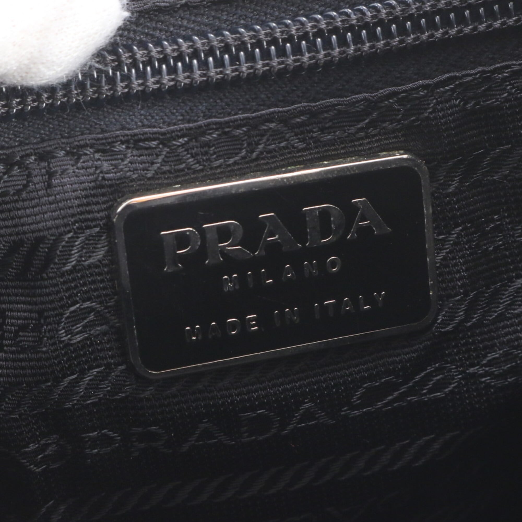 Prada Navy Leather Nylon Backpack Shoulder Bag (Pre-Owned)