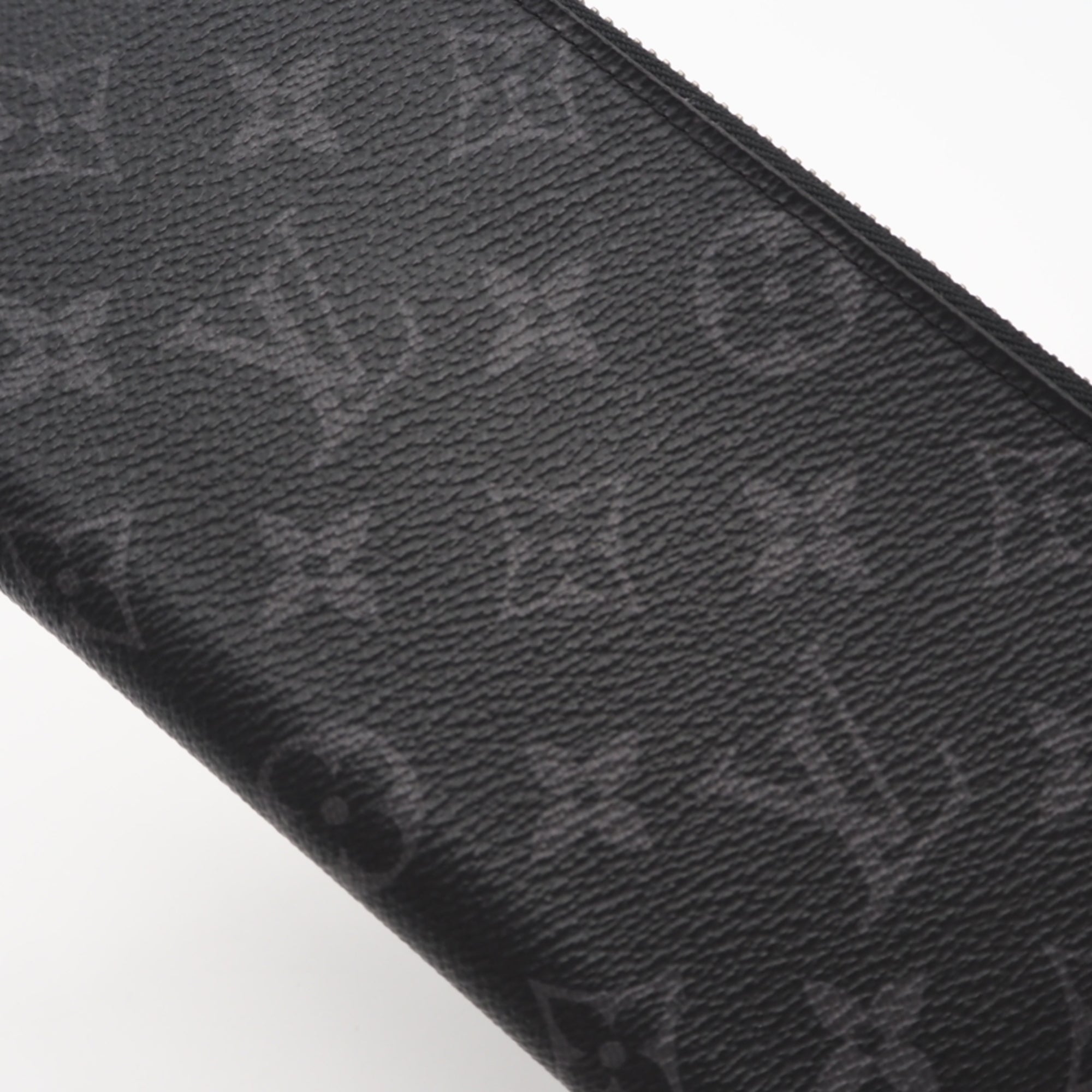 Louis Vuitton Black Gray Coated Canvas Leather Long Wallet (Bi-Fold) (Pre-Owned)