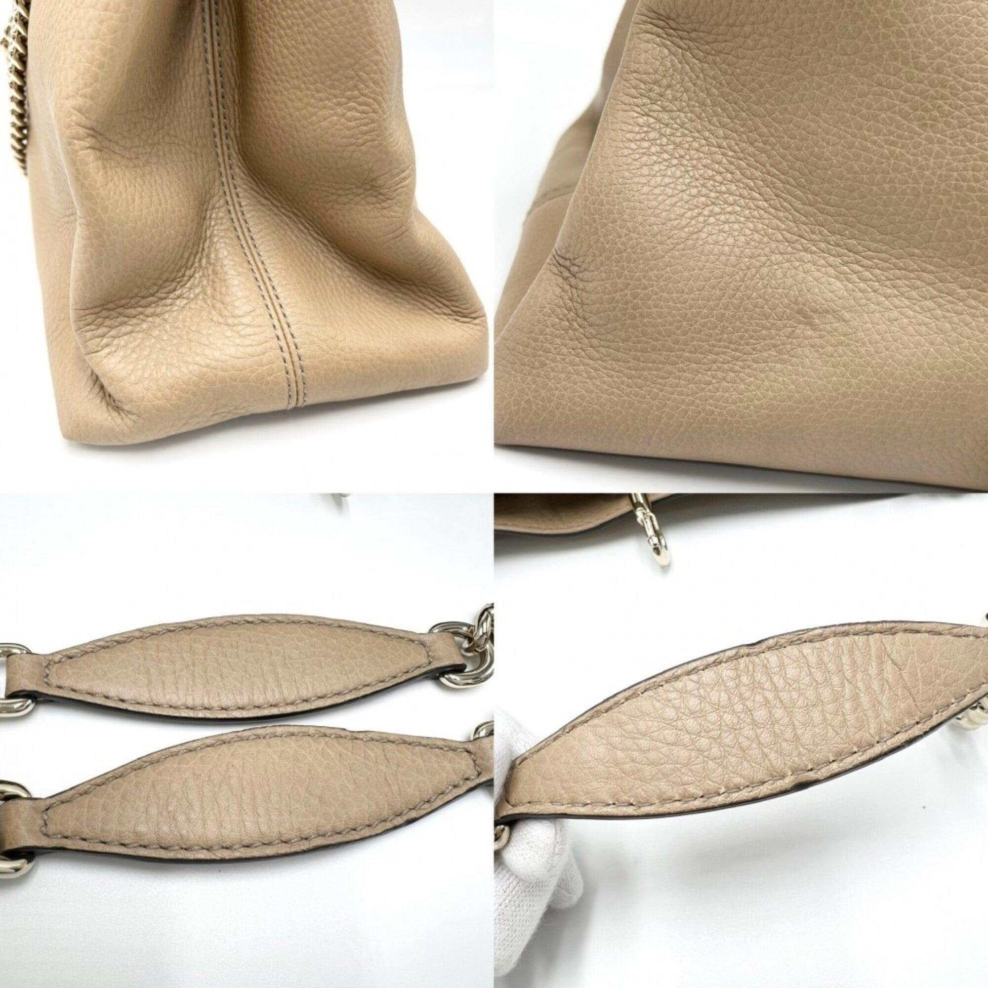 Gucci Beige Leather Handbag (Pre-Owned)