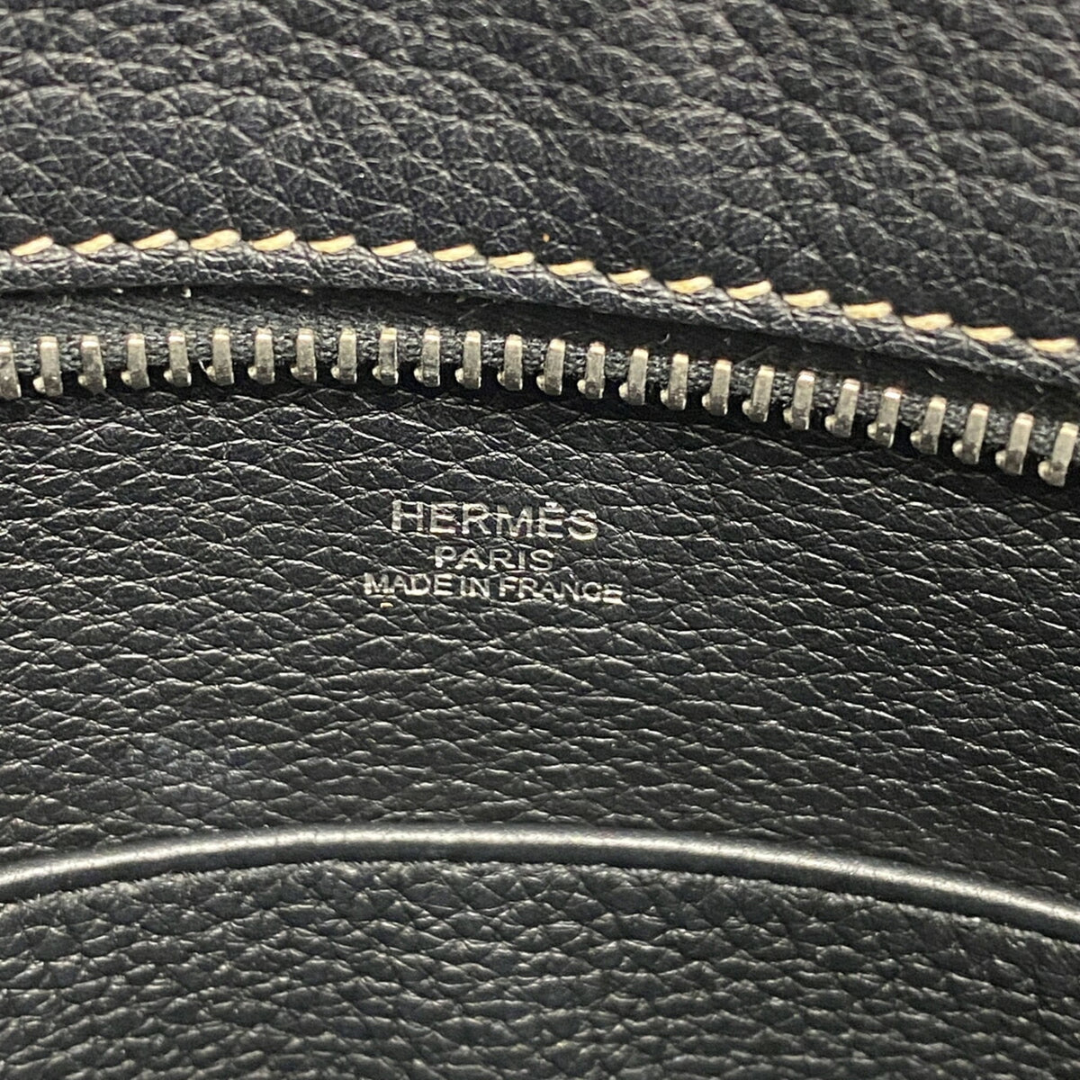 Hermes Black Taurillon Clemence Leather Shoulder Bag (Pre-Owned)