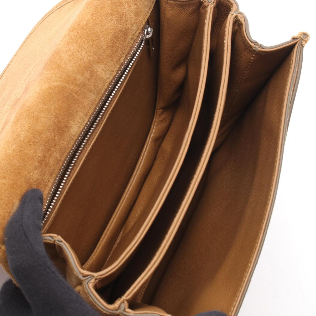 Celine Brown Suede Handbag Shoulder Bag (Pre-Owned)