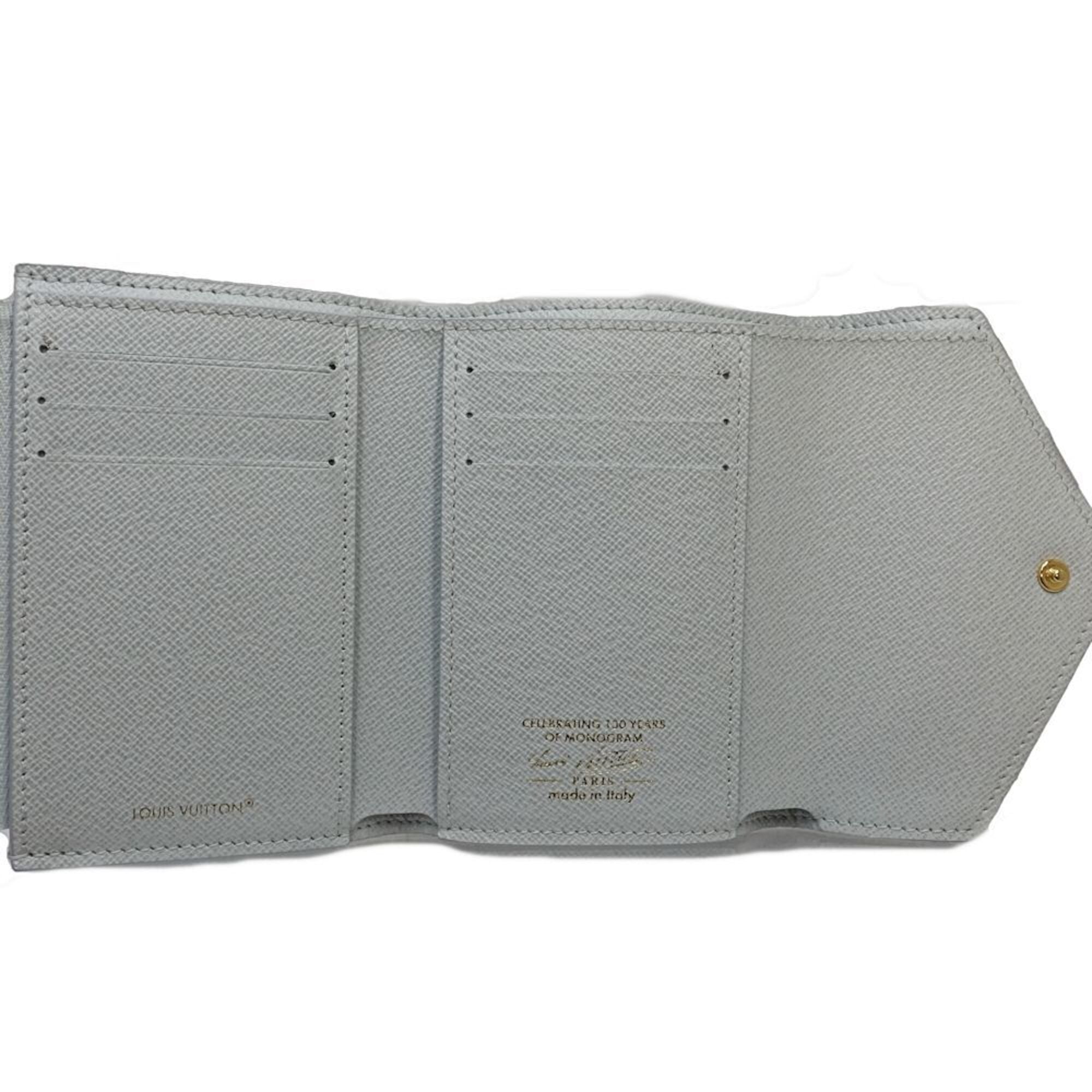 Louis Vuitton Monogram Canvas Leather Wallet (Tri-Fold) (Pre-Owned)