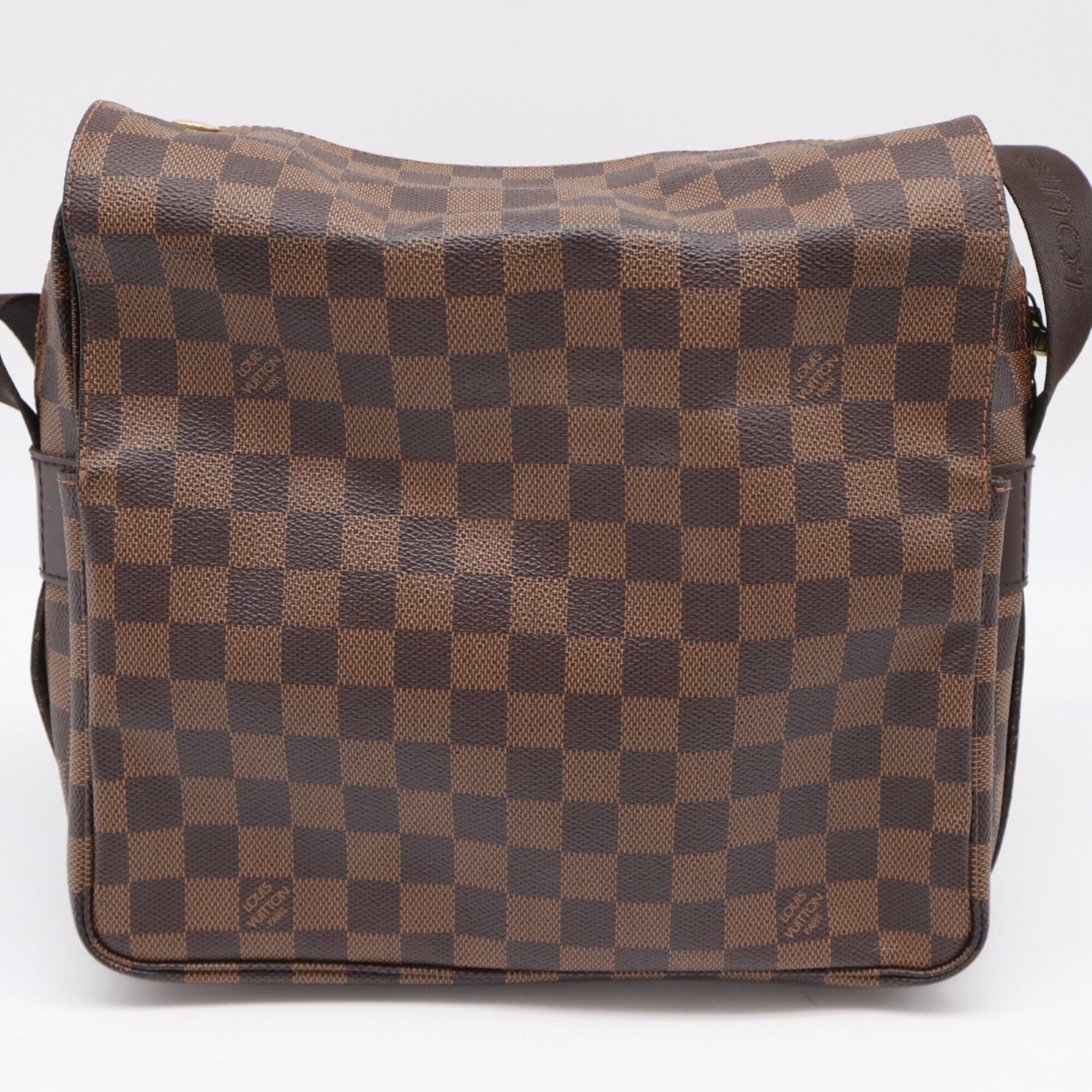 Louis Vuitton Beige Brown Damier Canvas Coated Canvas Leather Shoulder Bag (Pre-Owned)