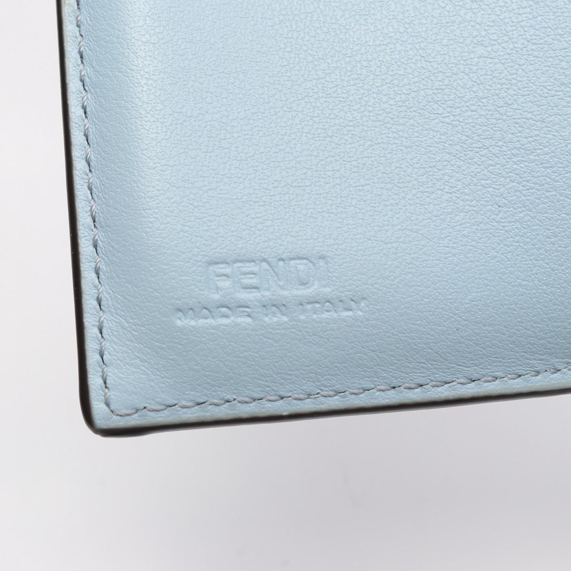 Fendi Blue Leather Wallet (Tri-Fold) (Pre-Owned)