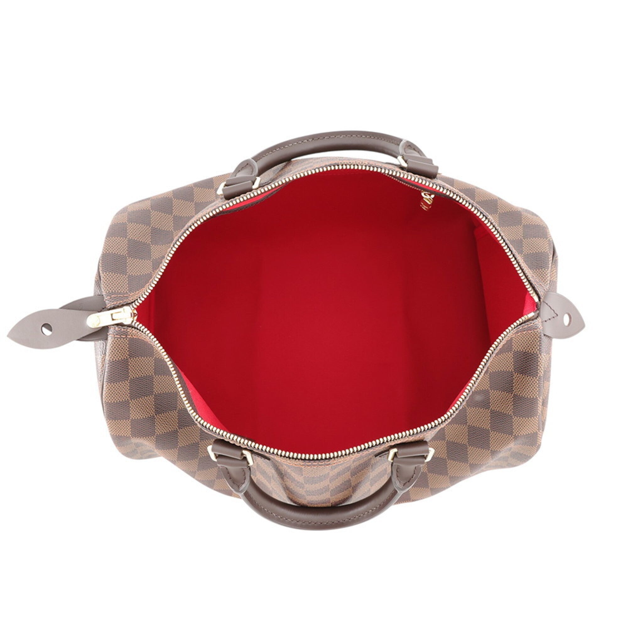 Louis Vuitton Damier Damier Canvas Ebene Red Color Damier Canvas Handbag (Pre-Owned)