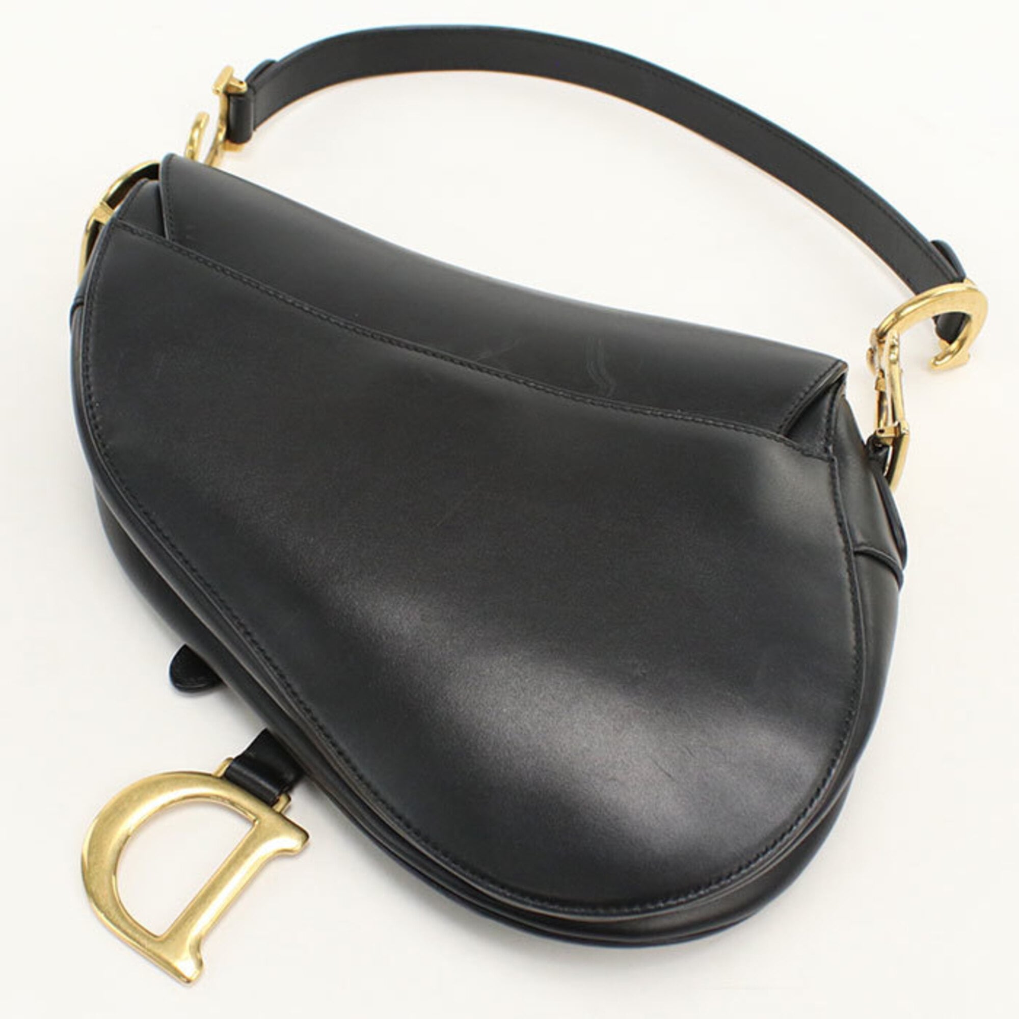 Christian Dior Black Leather Shoulder Bag (Pre-Owned)