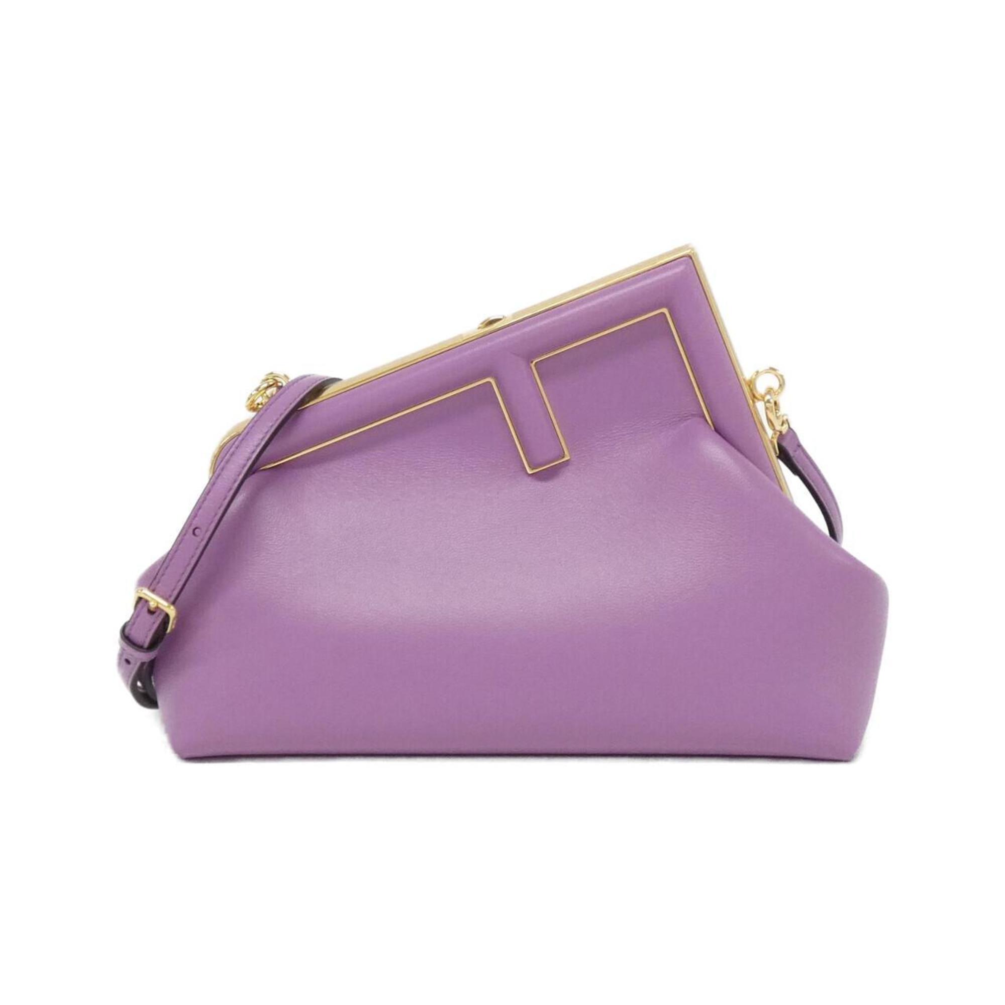 Fendi Purple Leather Handbag (Pre-Owned)